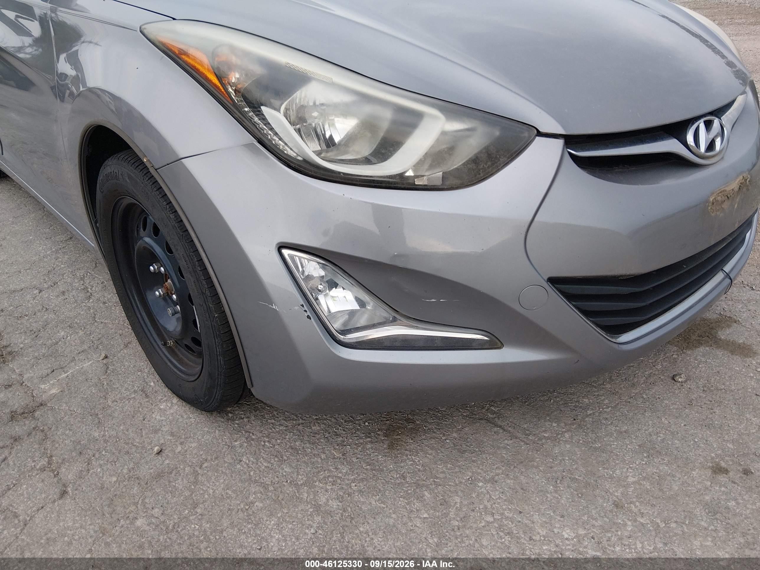 2014 Hyundai Elantra Se Gray vin: KMHDH4AE1EU089374