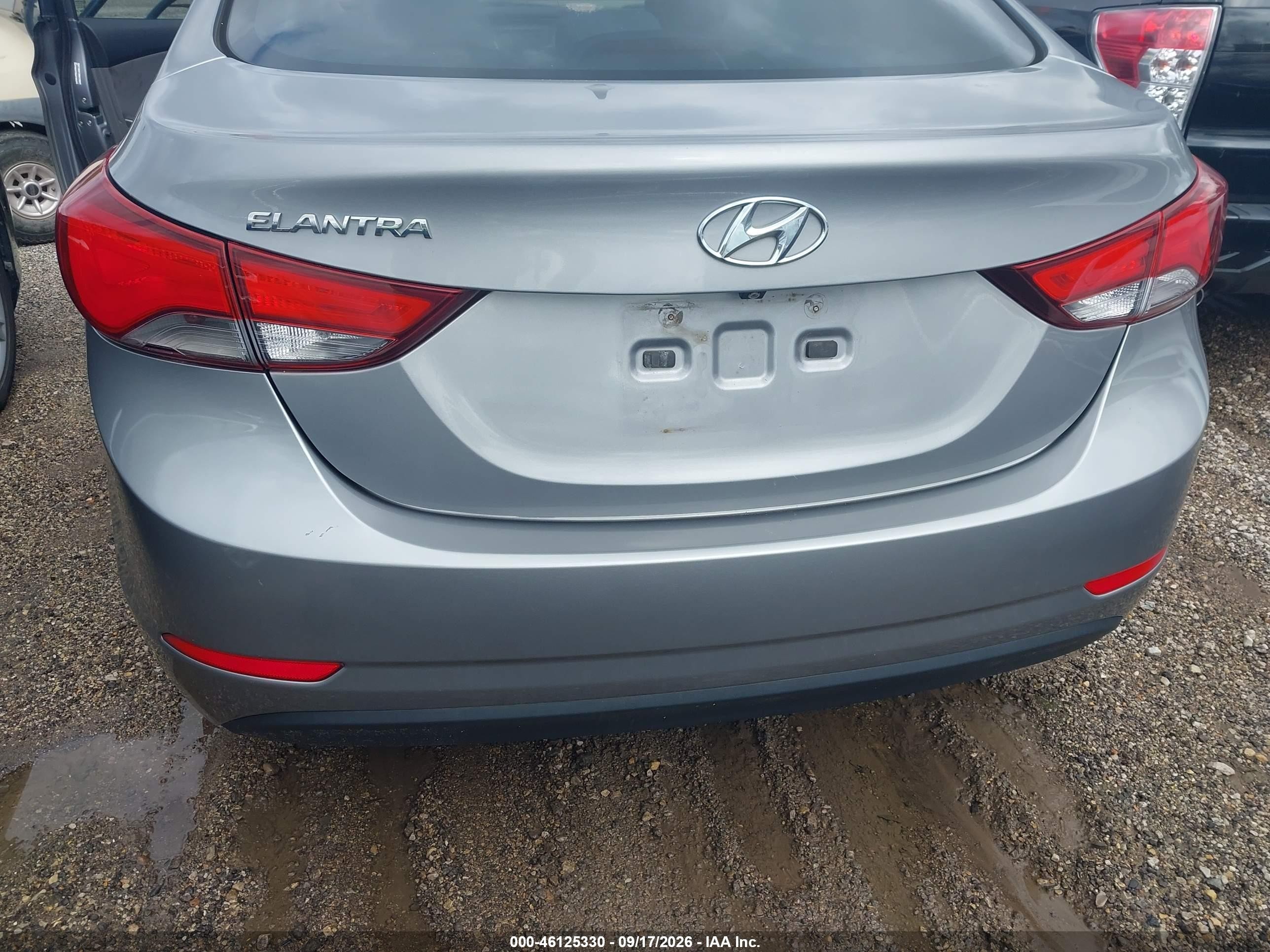 2014 Hyundai Elantra Se Gray vin: KMHDH4AE1EU089374