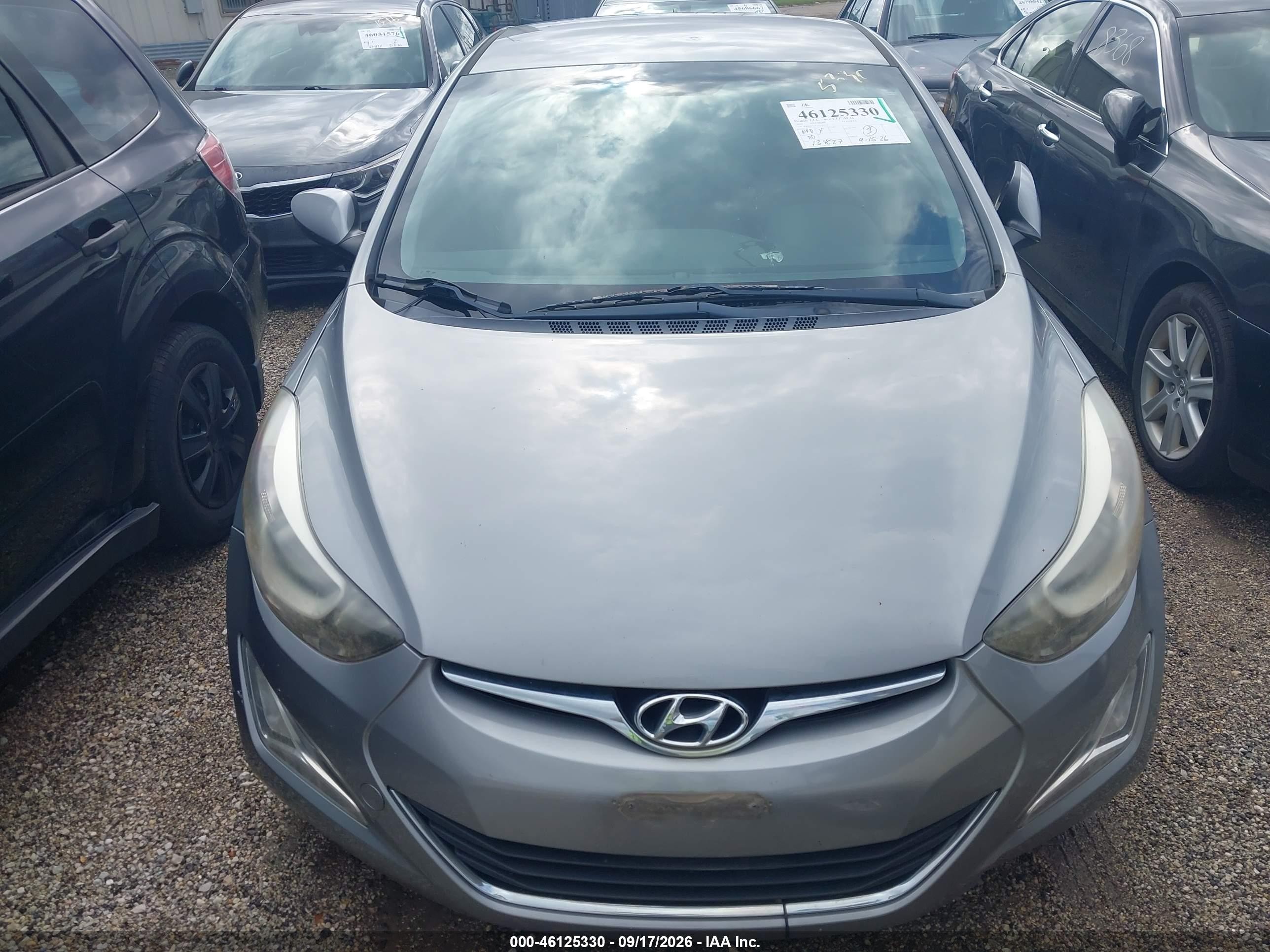 2014 Hyundai Elantra Se Gray vin: KMHDH4AE1EU089374