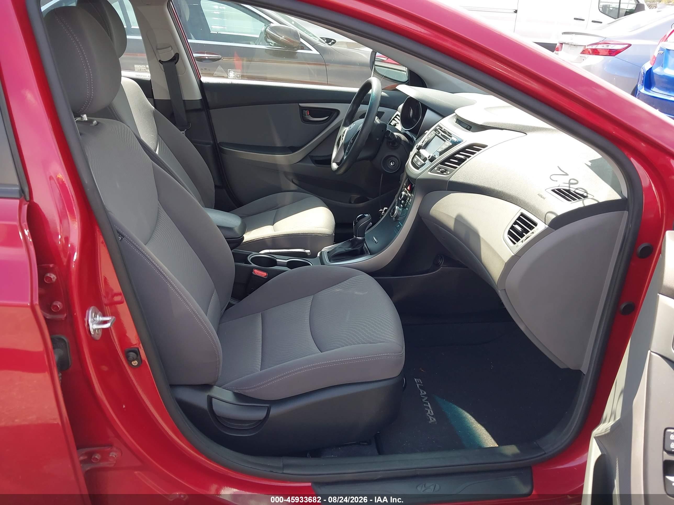 2014 Hyundai Elantra Se Red vin: KMHDH4AE1EU118405