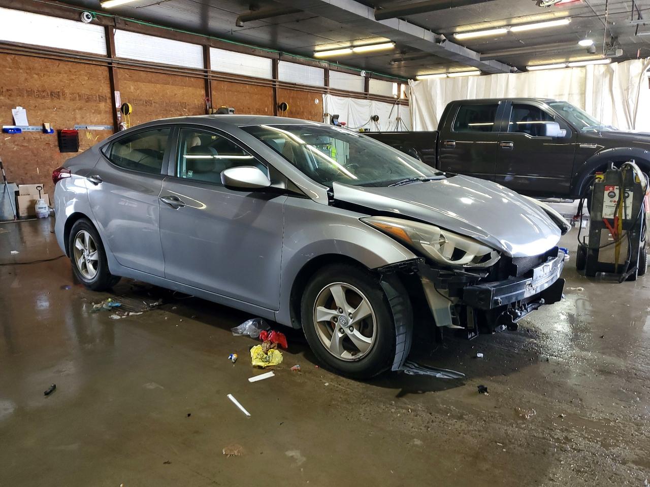 2014 Hyundai Elantra Se Gray vin: KMHDH4AE1EU128402