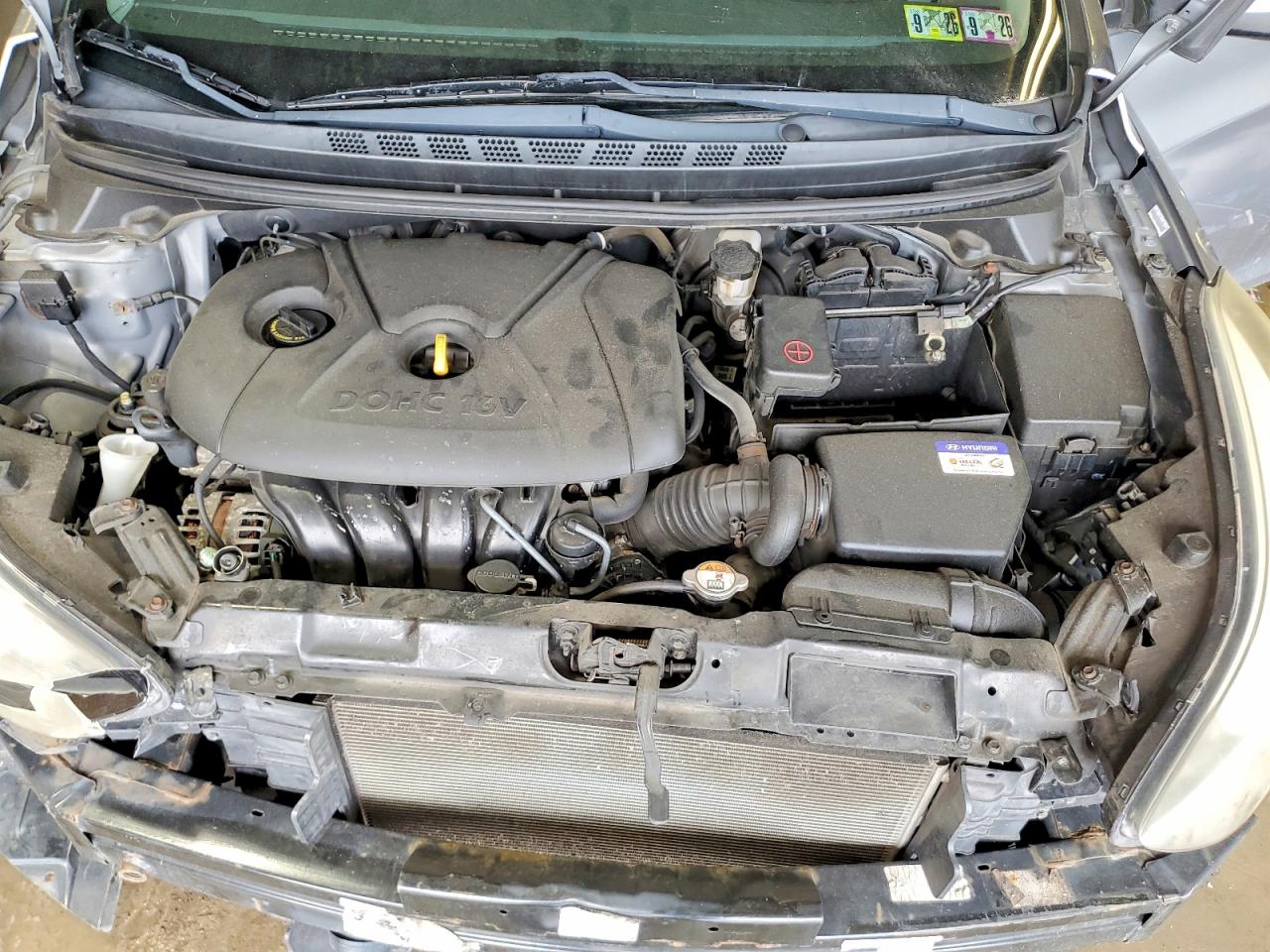 2014 Hyundai Elantra Se Gray vin: KMHDH4AE1EU128402