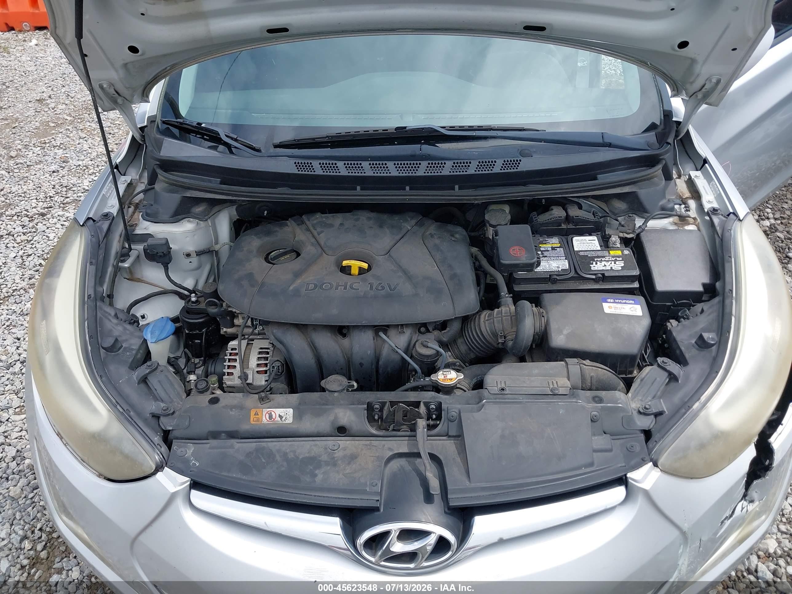 2014 Hyundai Elantra Se Серебряный vin: KMHDH4AE1EU134278