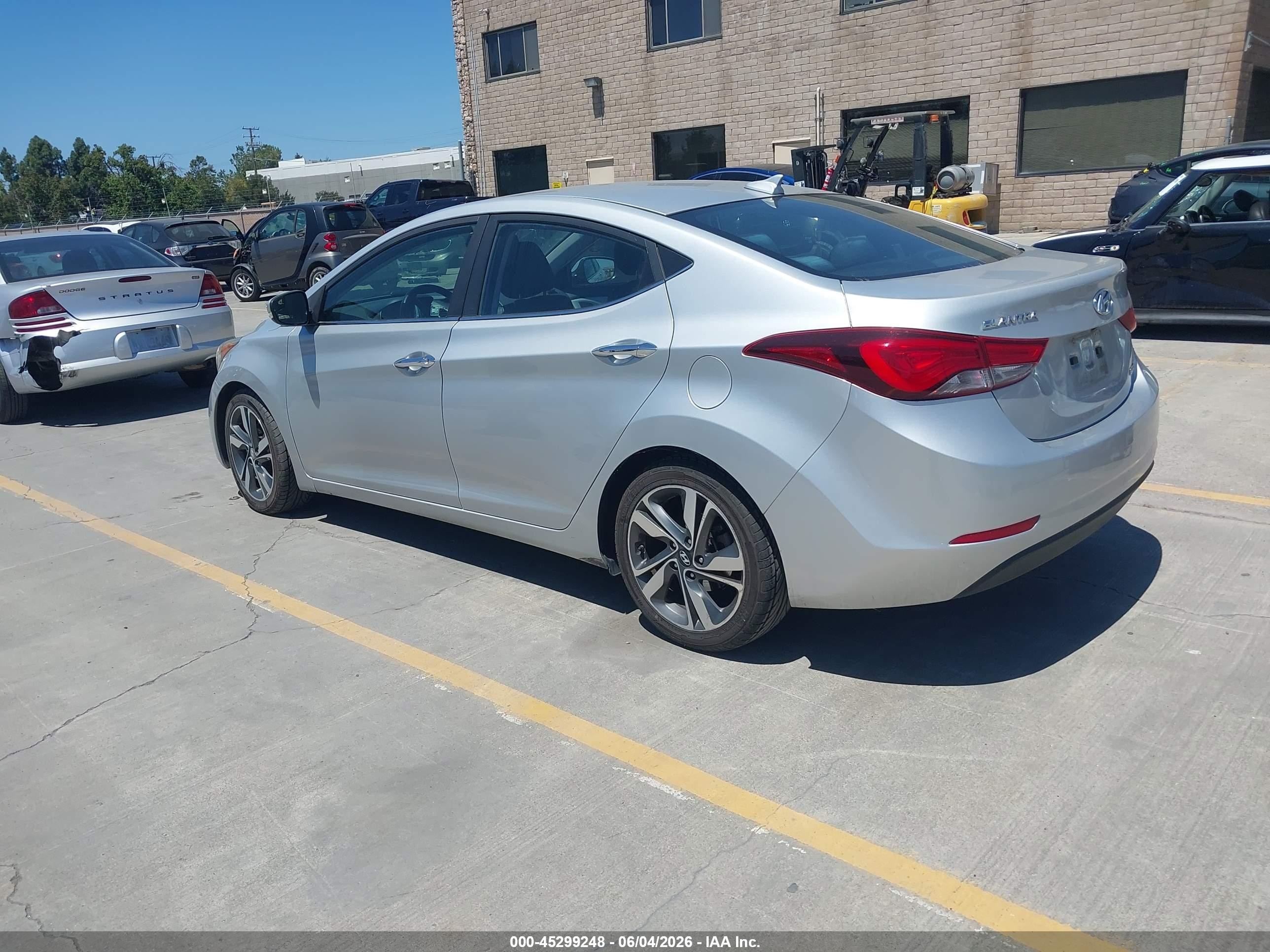 2014 Hyundai Elantra Limited Серый vin: KMHDH4AE1EU134295