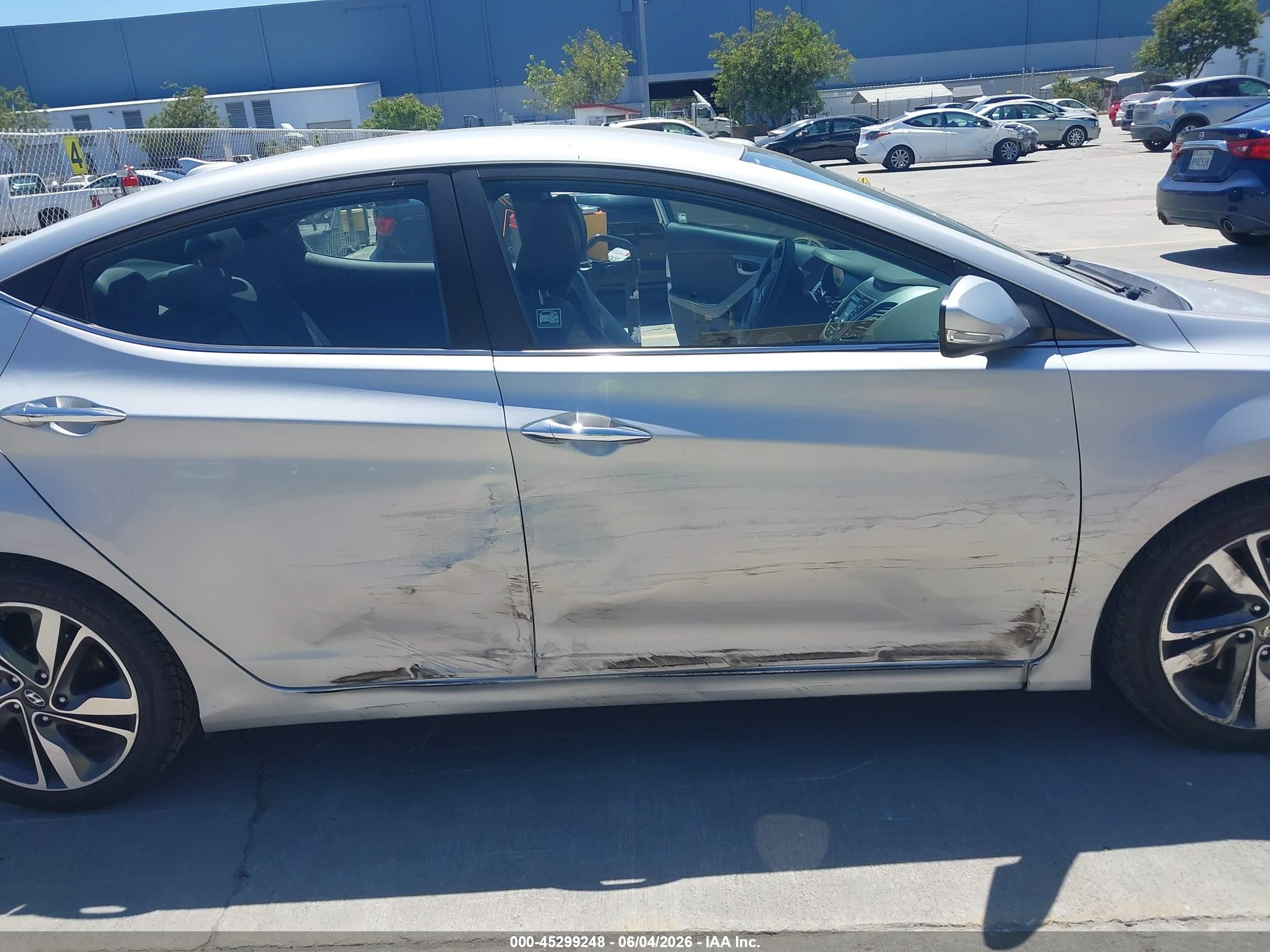 2014 Hyundai Elantra Limited Серый vin: KMHDH4AE1EU134295