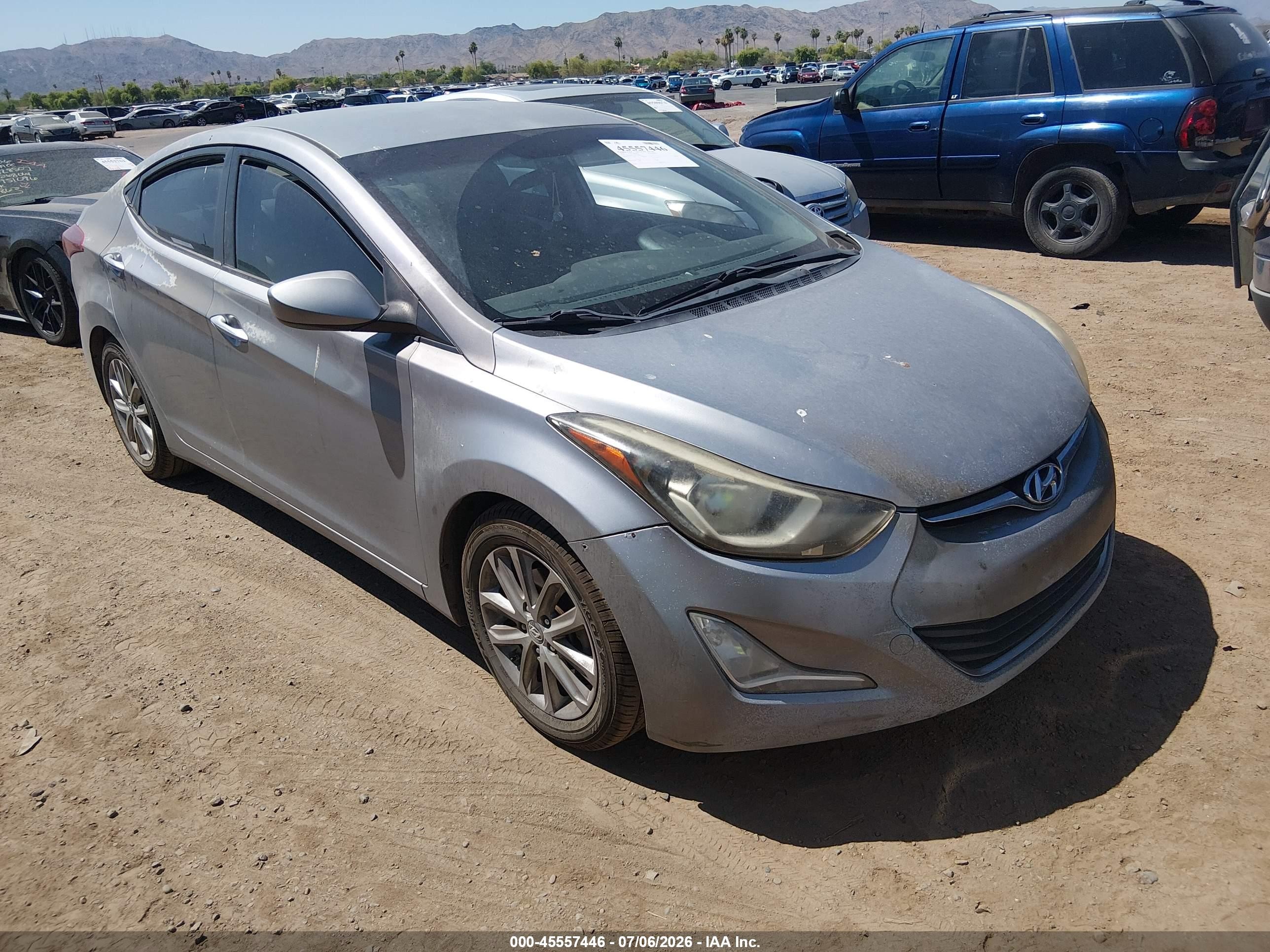 2014 Hyundai Elantra Se Серый vin: KMHDH4AE1EU138198