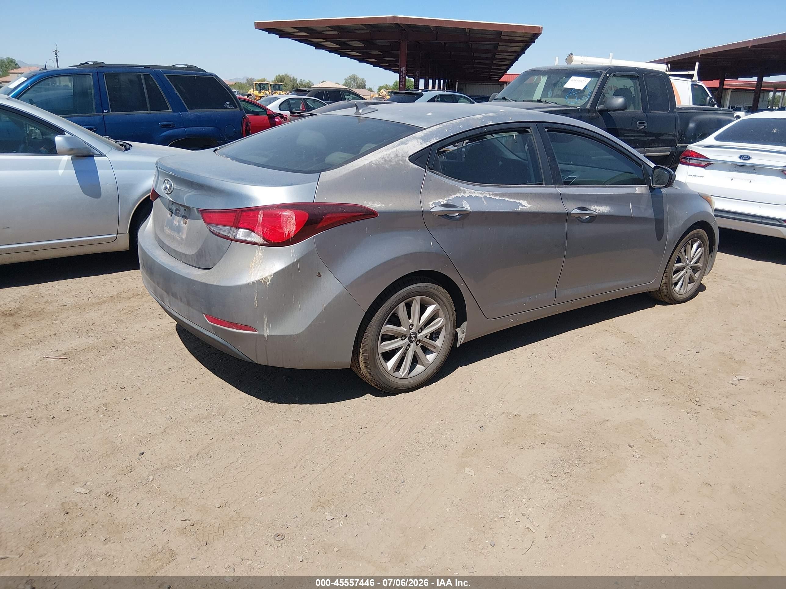 2014 Hyundai Elantra Se Серый vin: KMHDH4AE1EU138198