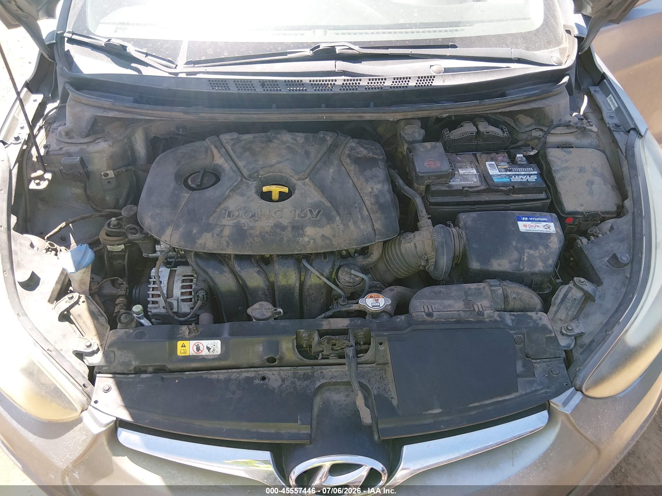 2014 Hyundai Elantra Se Серый vin: KMHDH4AE1EU138198