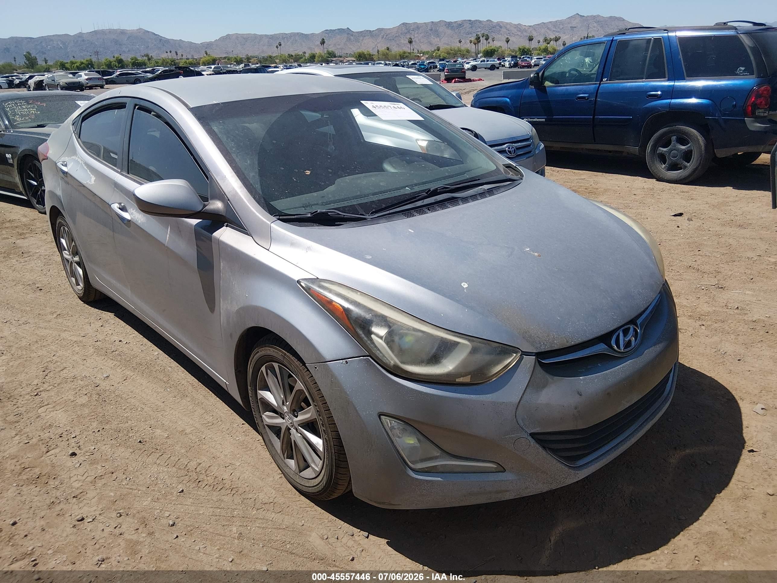 2014 Hyundai Elantra Se Серый vin: KMHDH4AE1EU138198