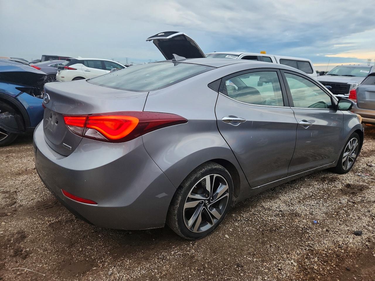 2014 Hyundai Elantra Limited Gray vin: KMHDH4AE1EU141425