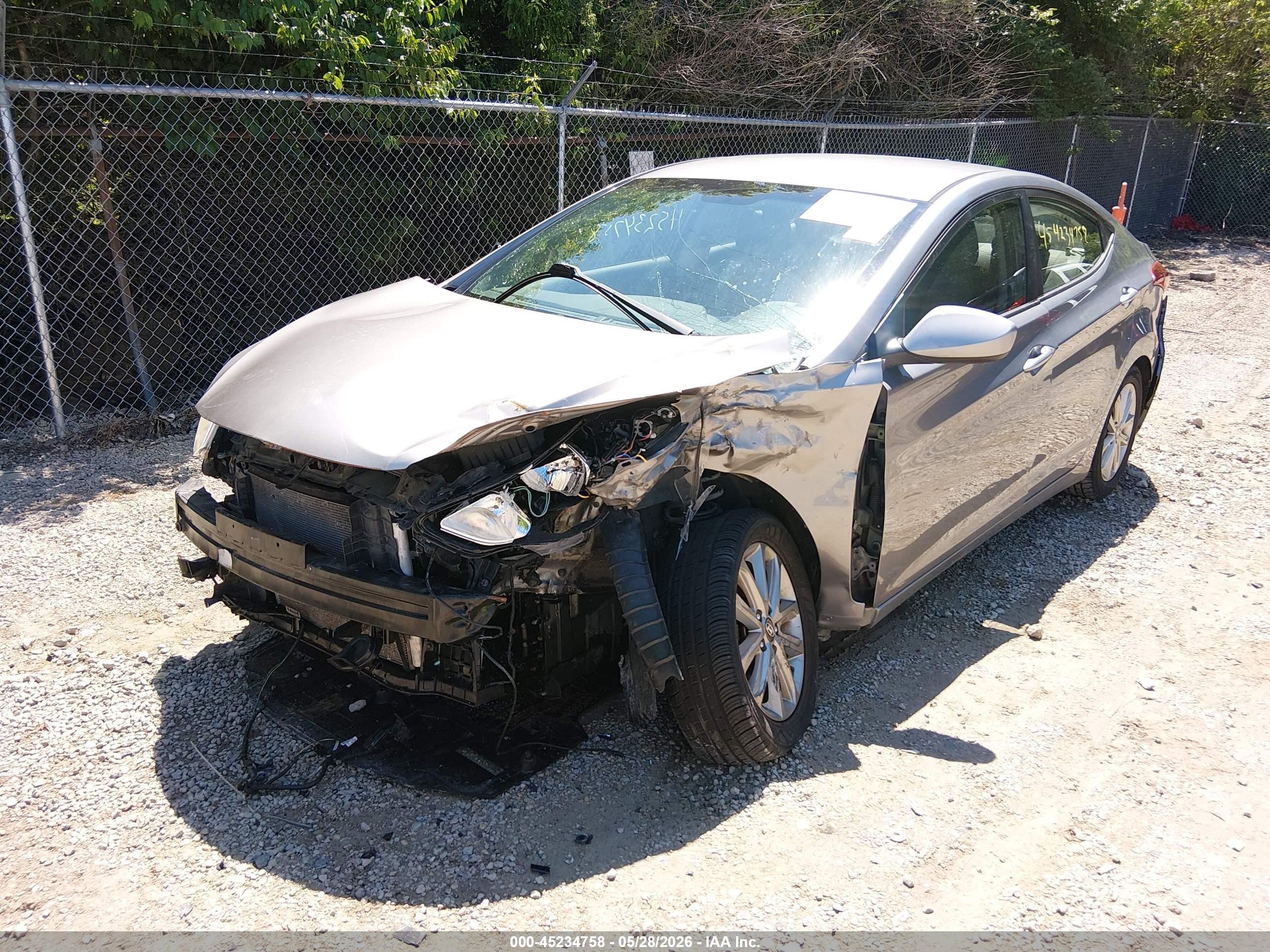 2014 Hyundai Elantra Se Silver vin: KMHDH4AE1EU157088