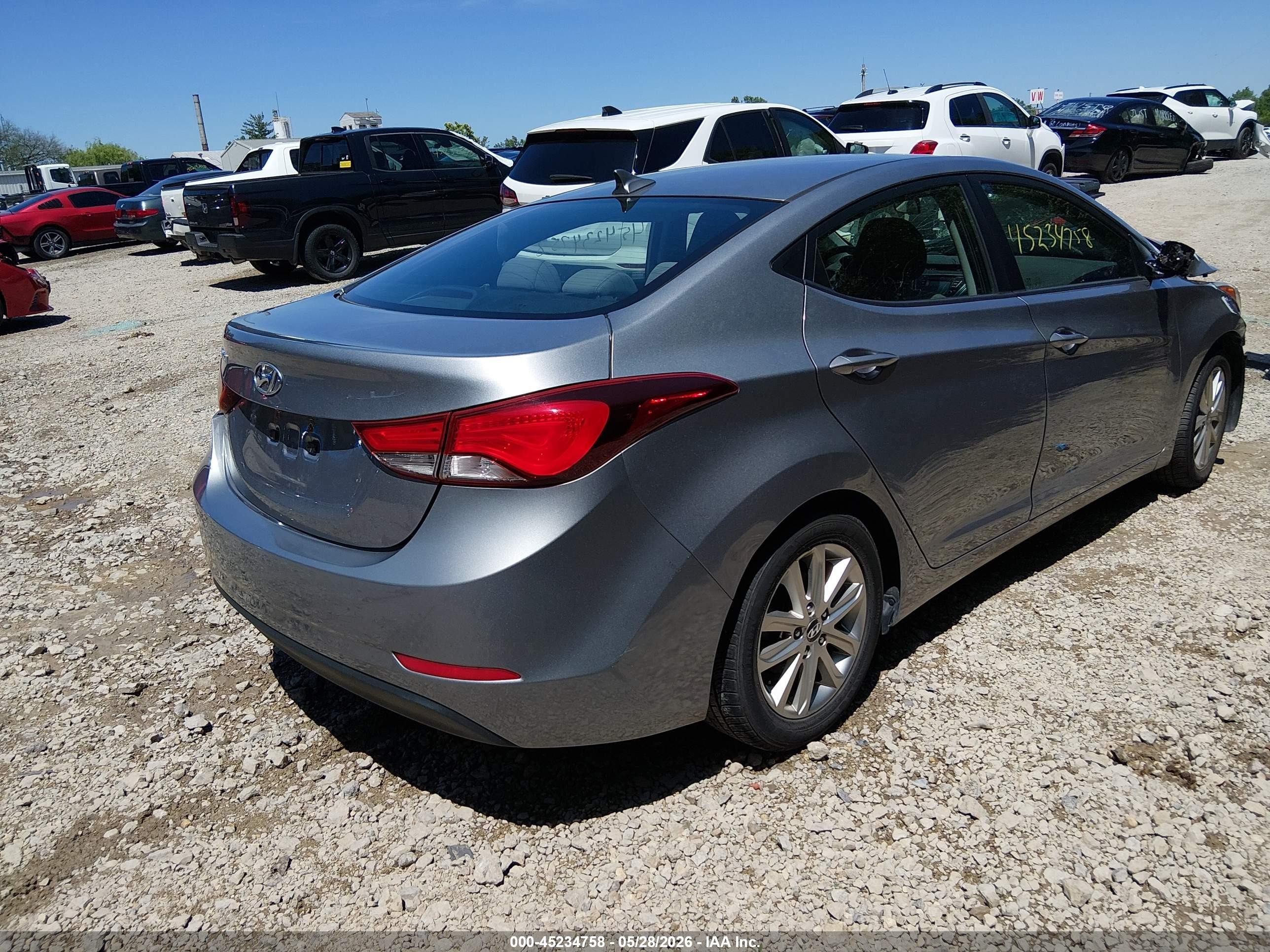2014 Hyundai Elantra Se Silver vin: KMHDH4AE1EU157088