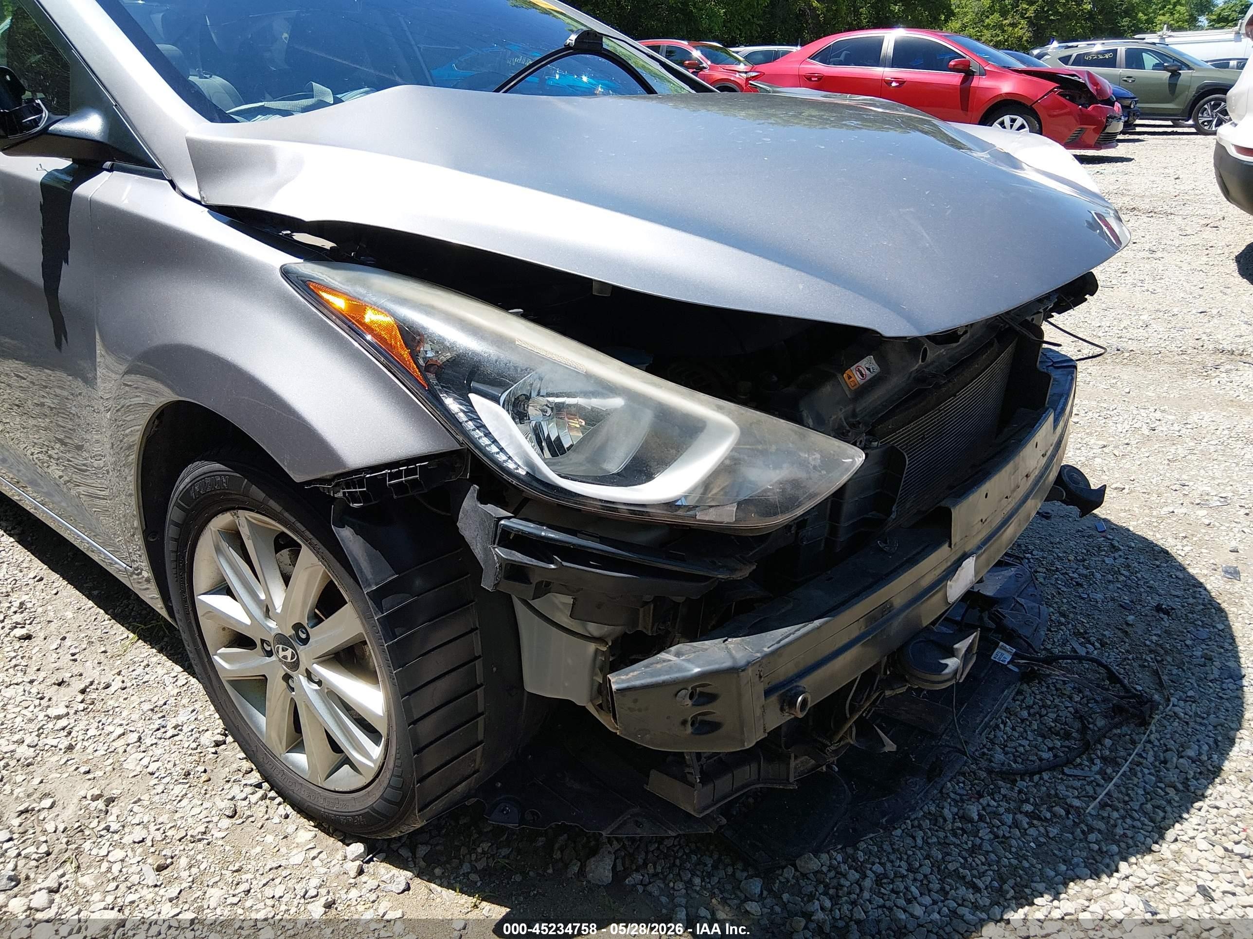 2014 Hyundai Elantra Se Silver vin: KMHDH4AE1EU157088