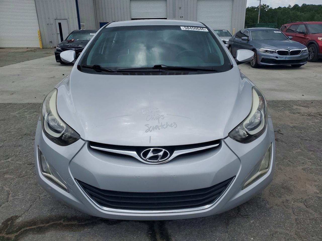 2014 Hyundai Elantra Se Silver vin: KMHDH4AE1EU164994