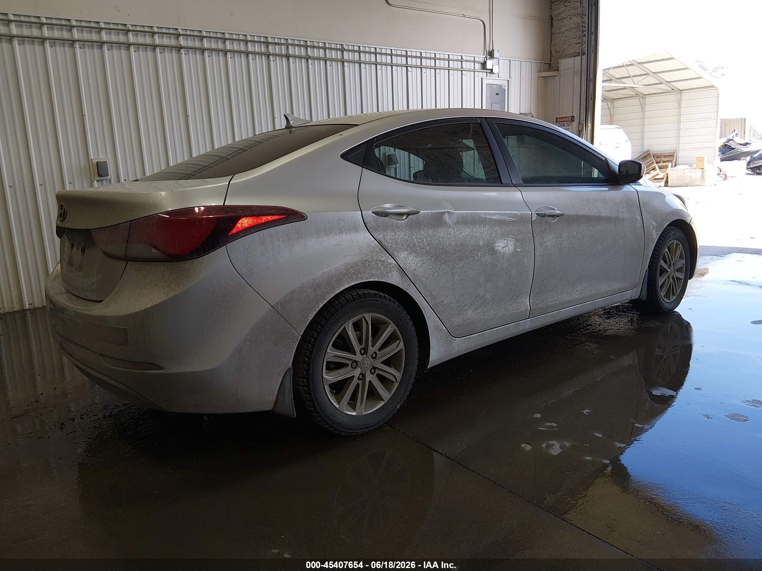 2014 Hyundai Elantra Se Silver vin: KMHDH4AE1EU166504