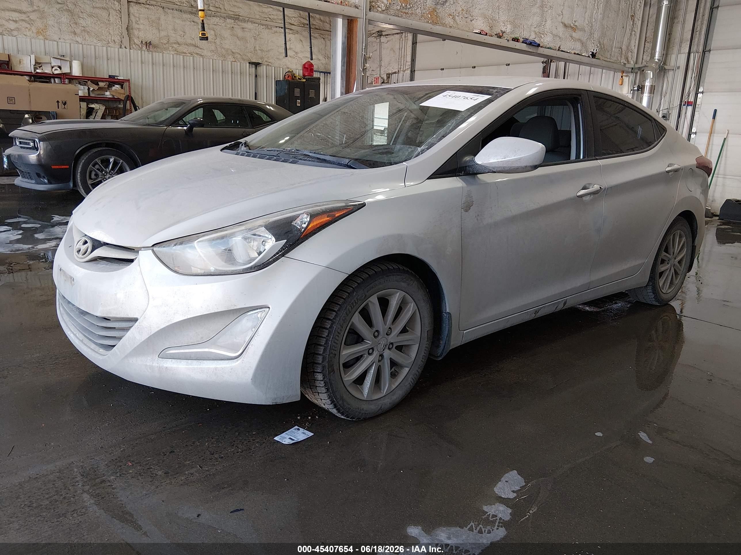 2014 Hyundai Elantra Se Silver vin: KMHDH4AE1EU166504