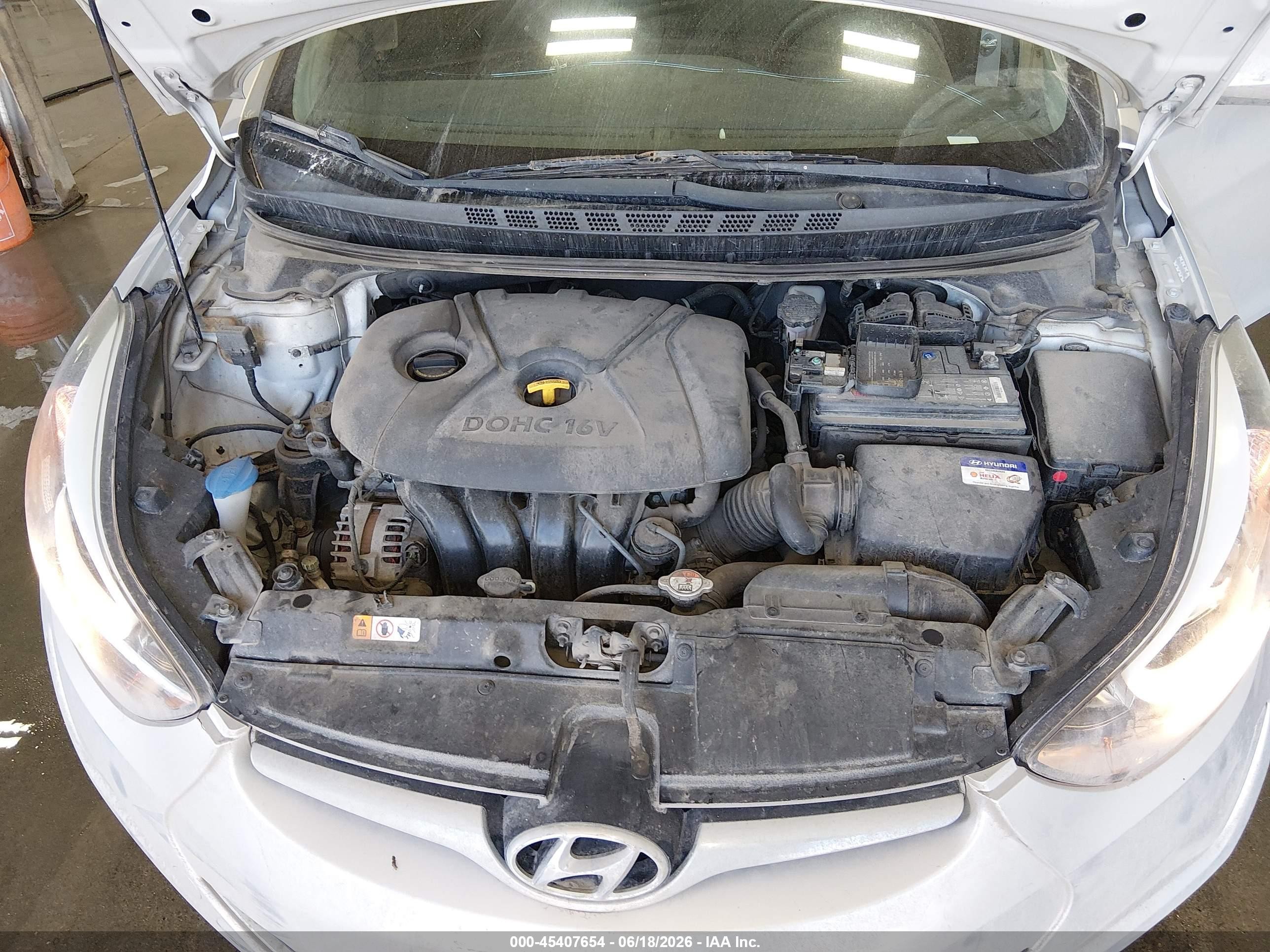 2014 Hyundai Elantra Se Silver vin: KMHDH4AE1EU166504