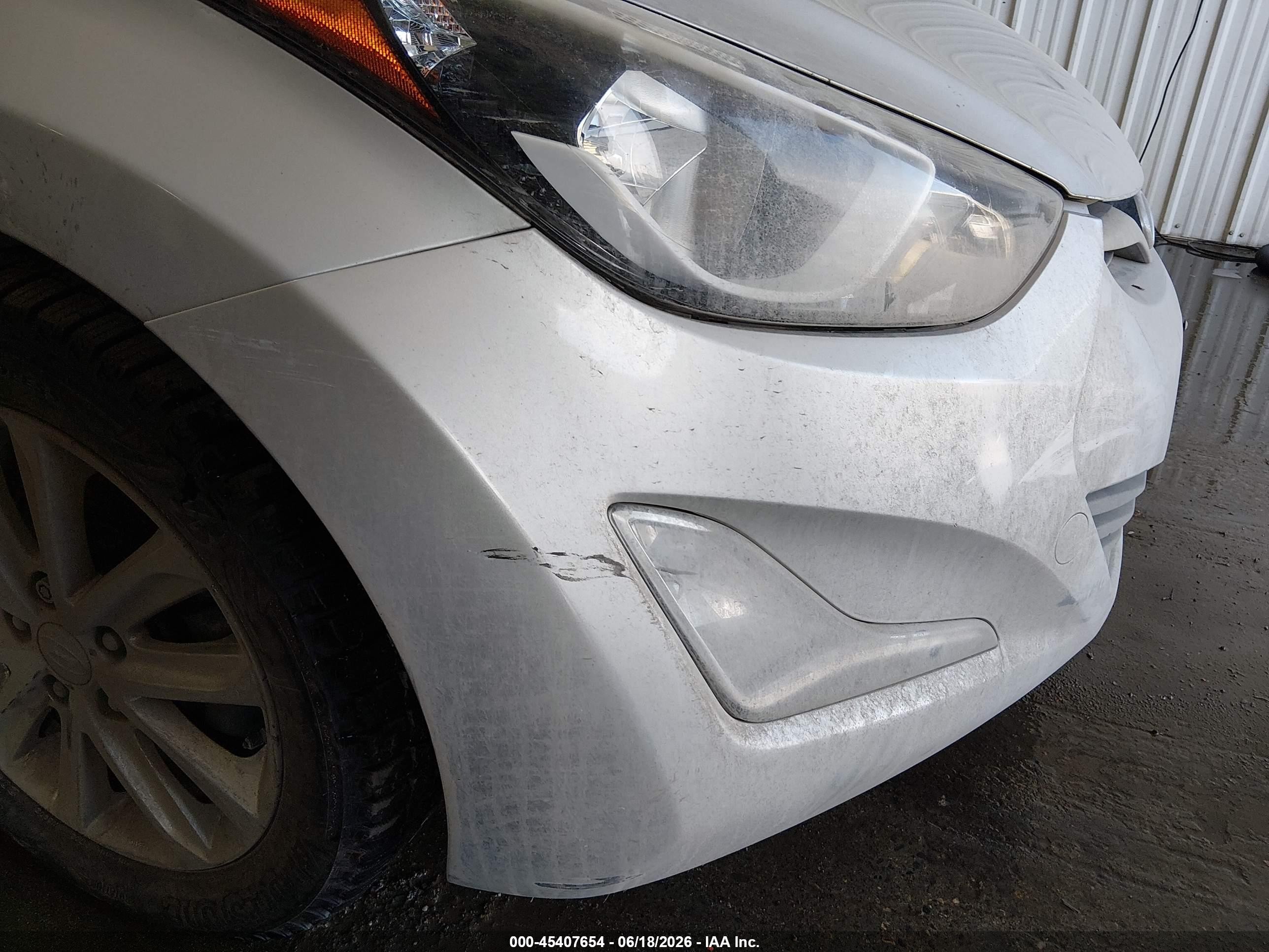 2014 Hyundai Elantra Se Silver vin: KMHDH4AE1EU166504