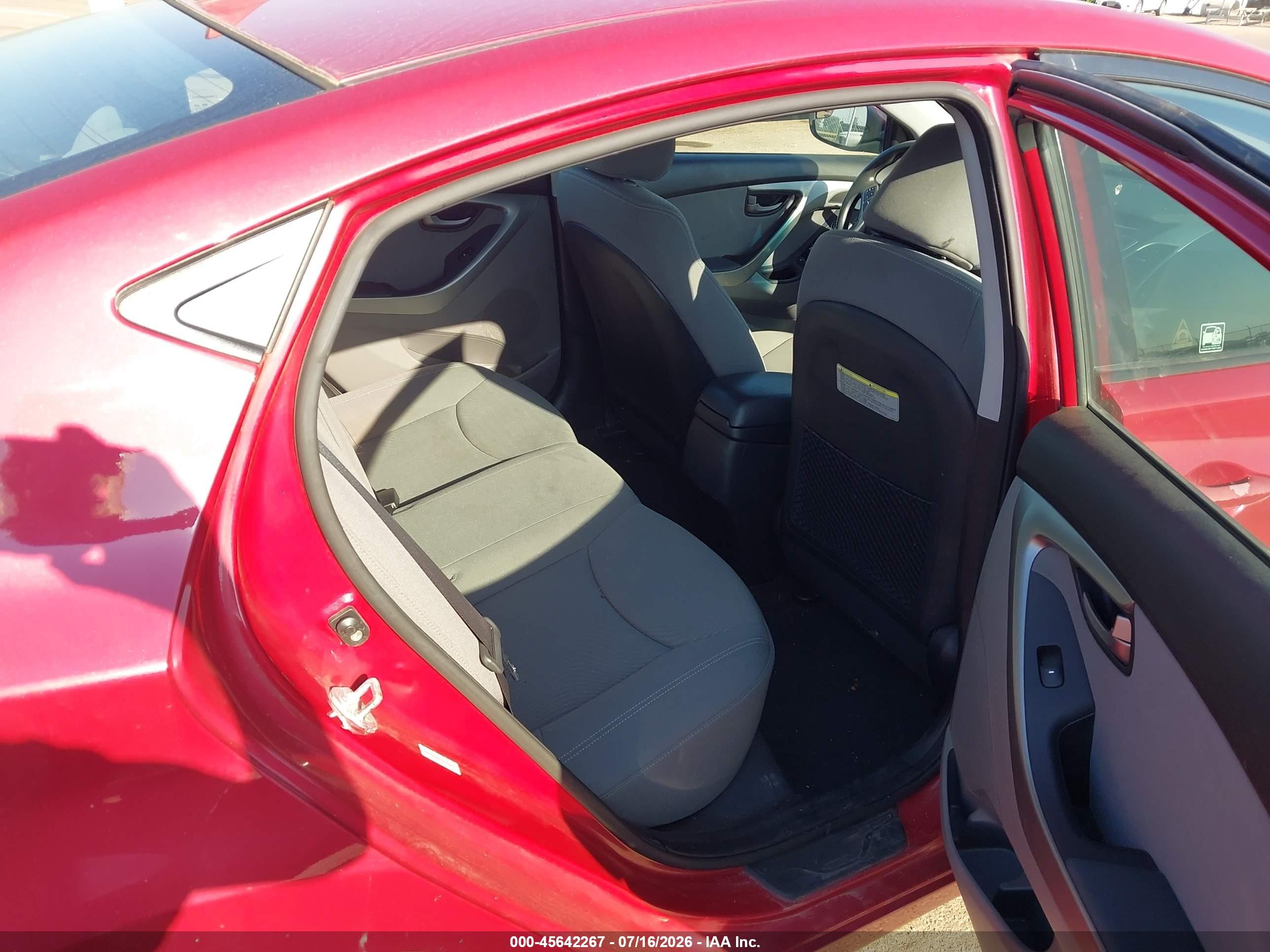 2014 Hyundai Elantra Se Red vin: KMHDH4AE1EU190382