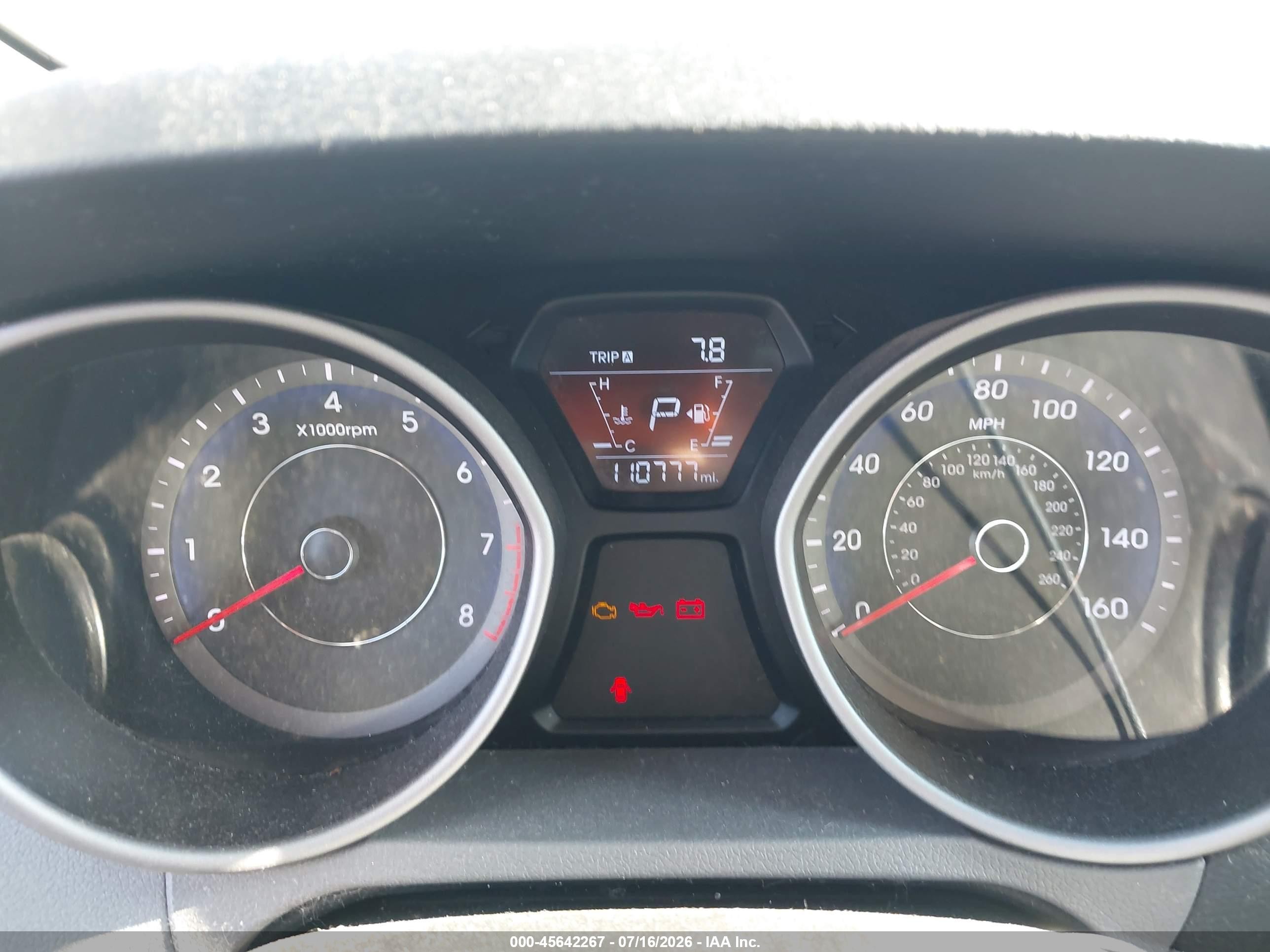 2014 Hyundai Elantra Se Red vin: KMHDH4AE1EU190382