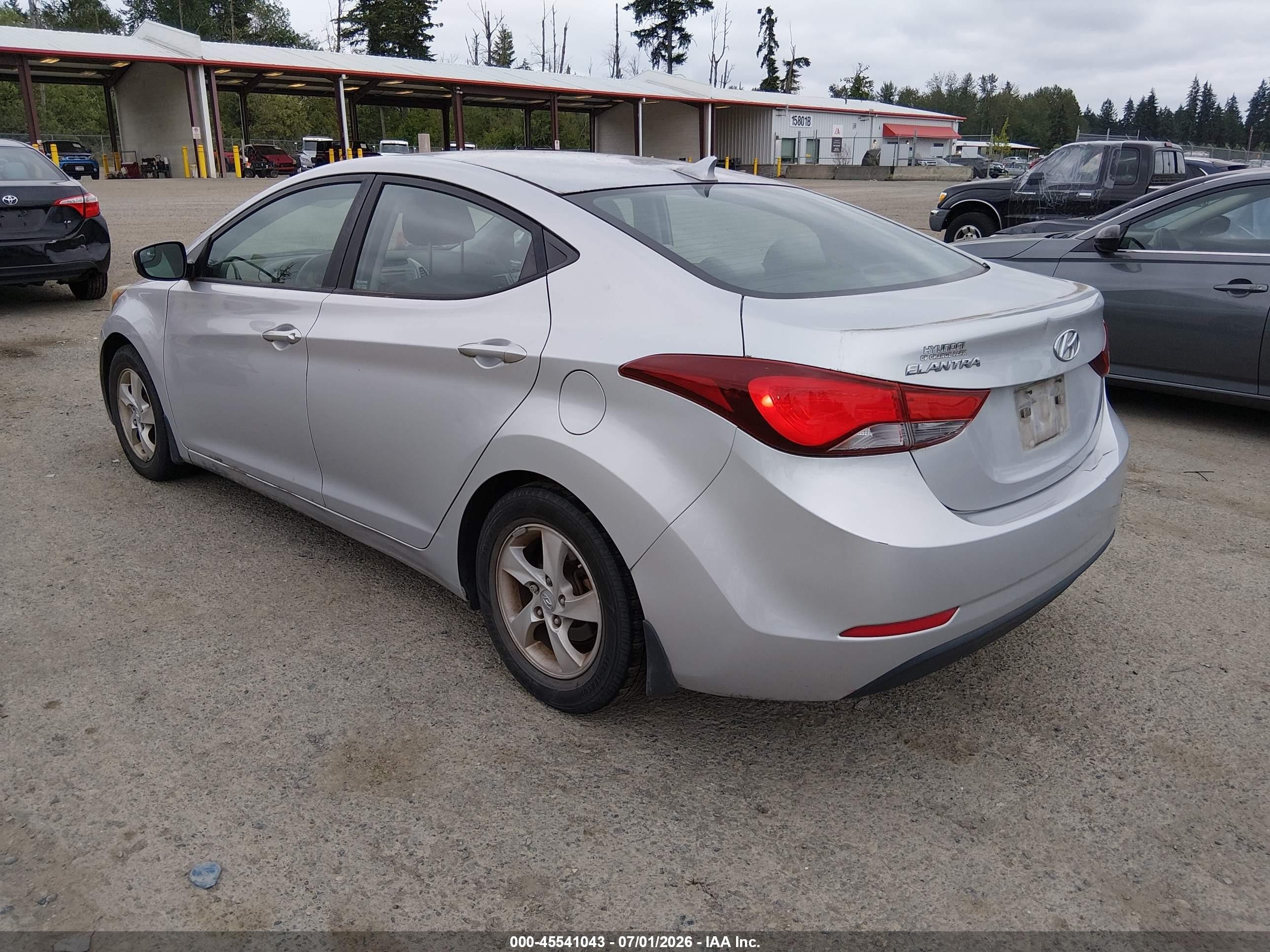 2014 Hyundai Elantra Se Silver vin: KMHDH4AE1EU206936