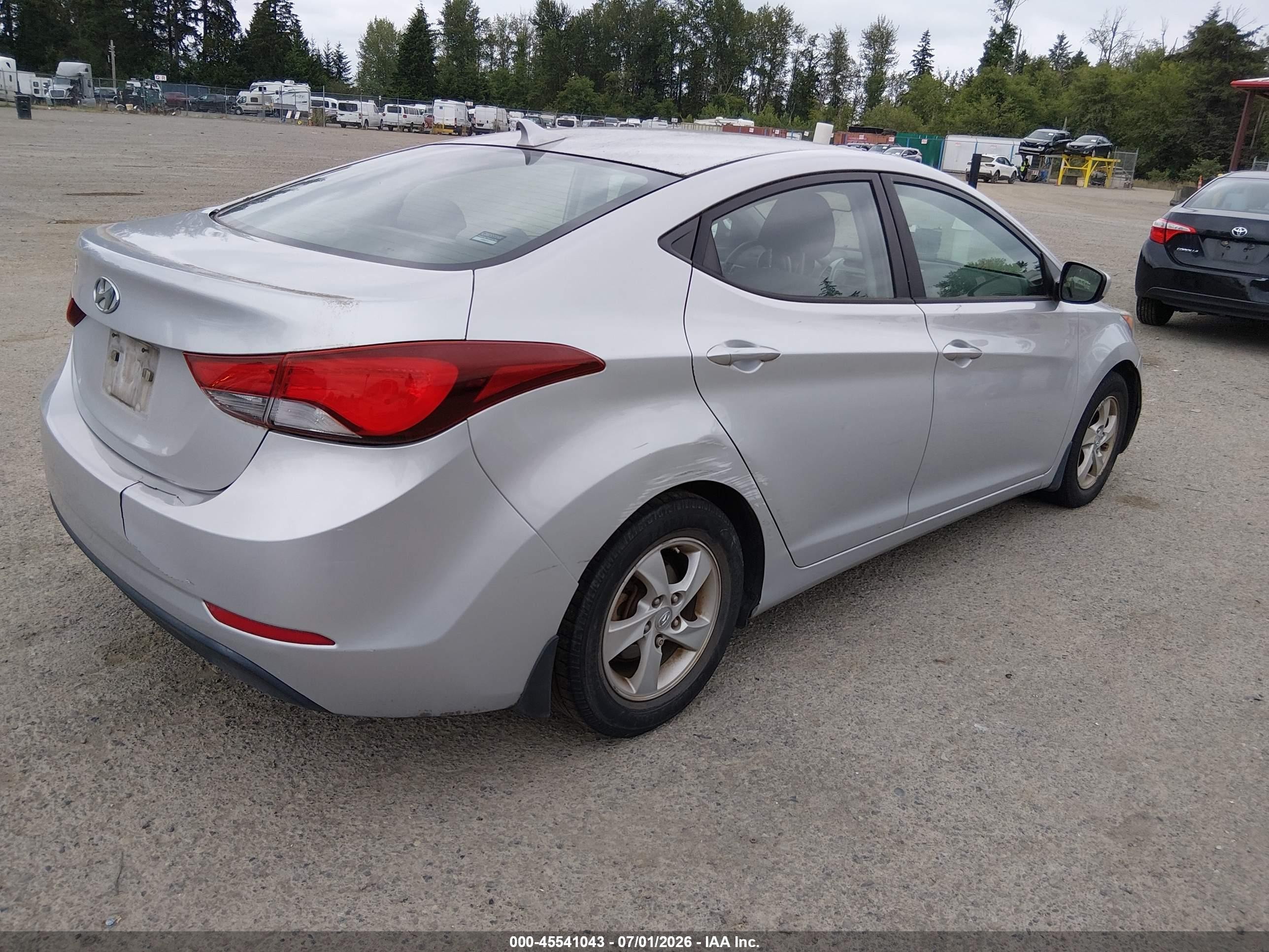2014 Hyundai Elantra Se Silver vin: KMHDH4AE1EU206936