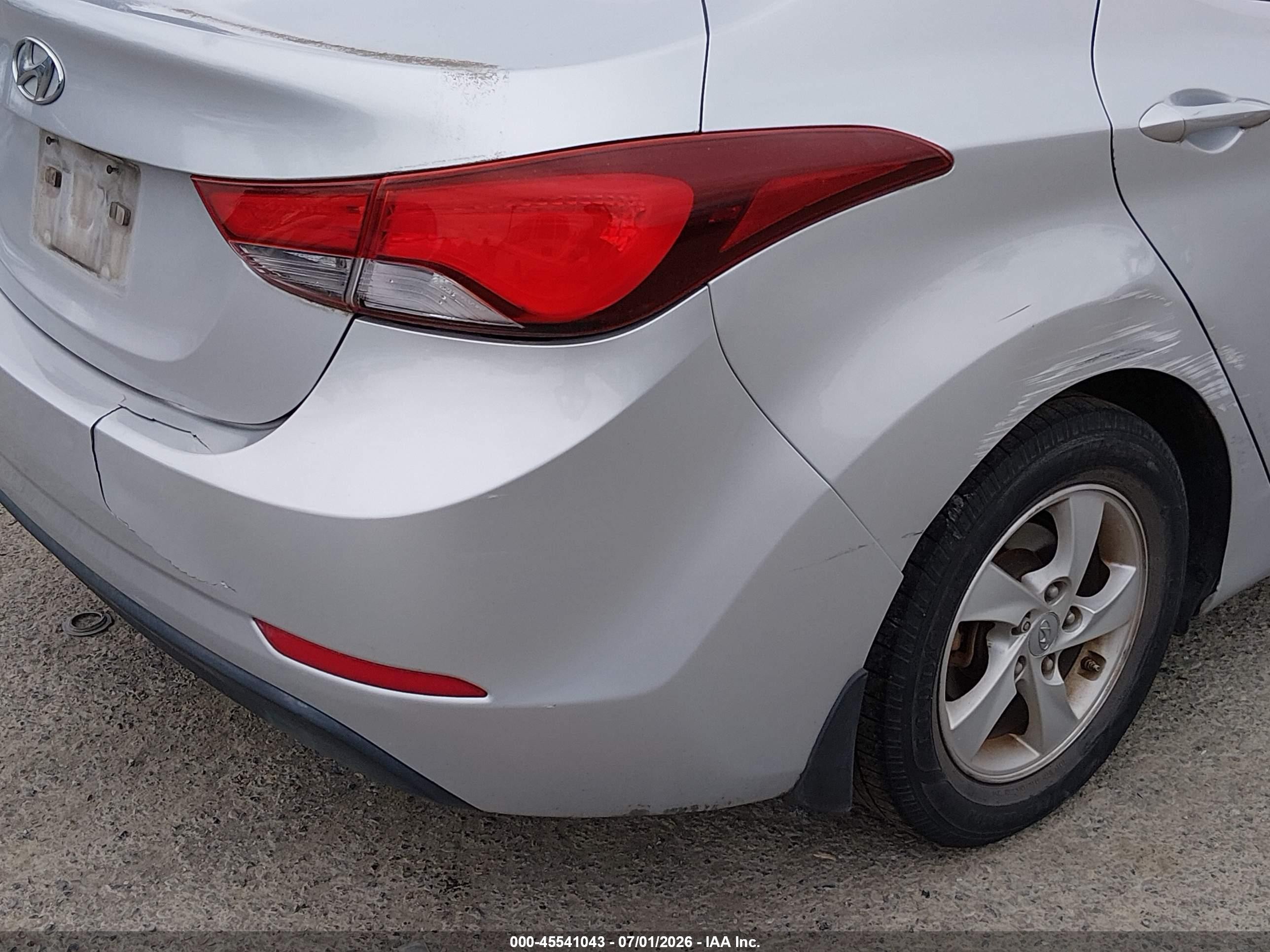 2014 Hyundai Elantra Se Silver vin: KMHDH4AE1EU206936