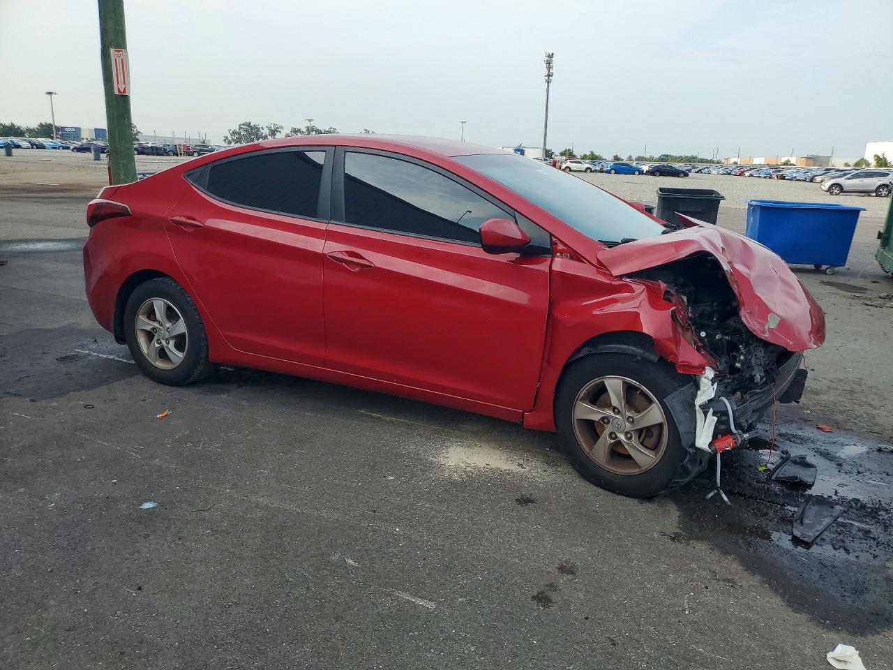 2014 Hyundai Elantra Se Red vin: KMHDH4AE1EU210081