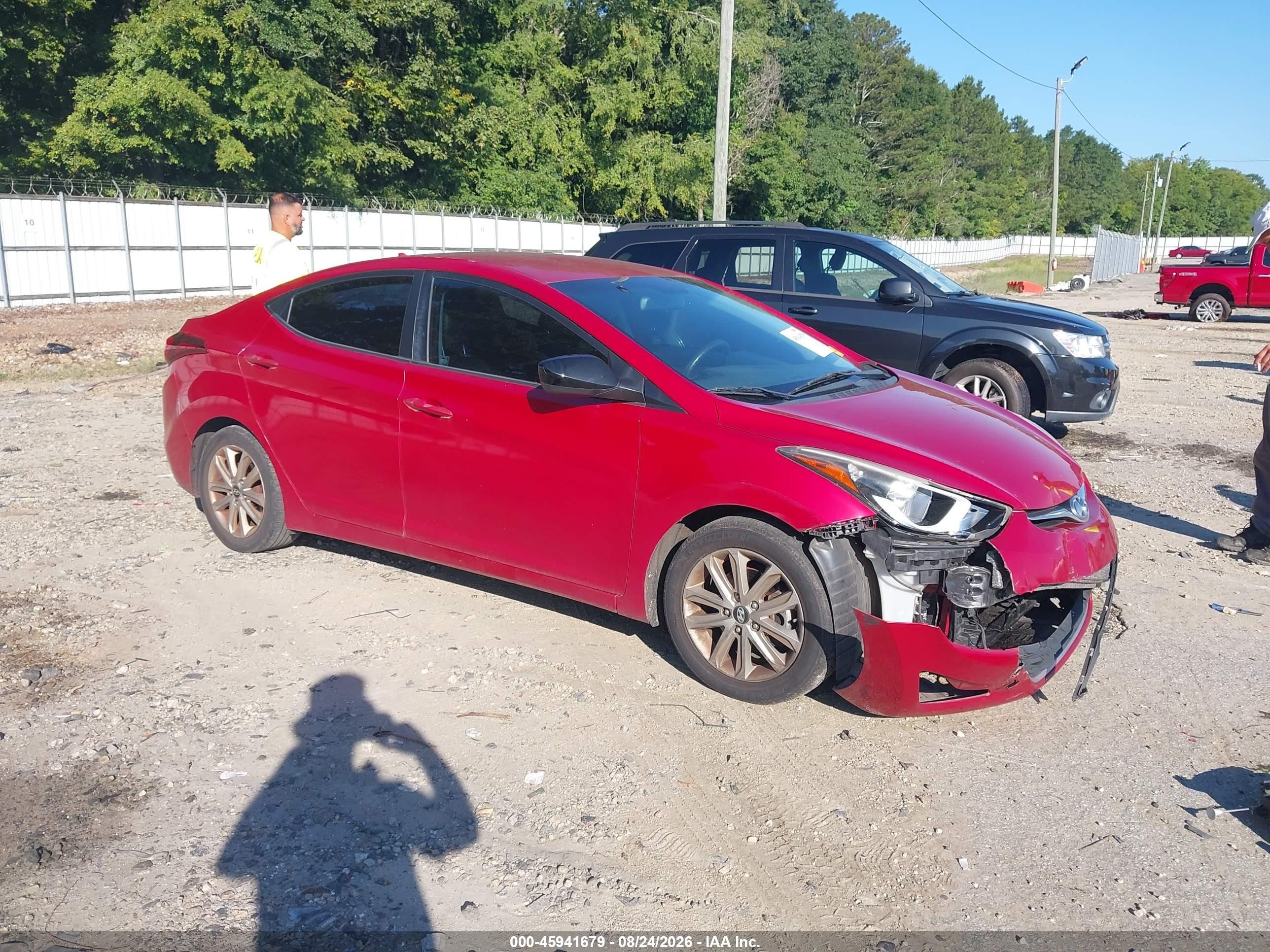2015 Hyundai Elantra Se Red vin: KMHDH4AE1FU222250