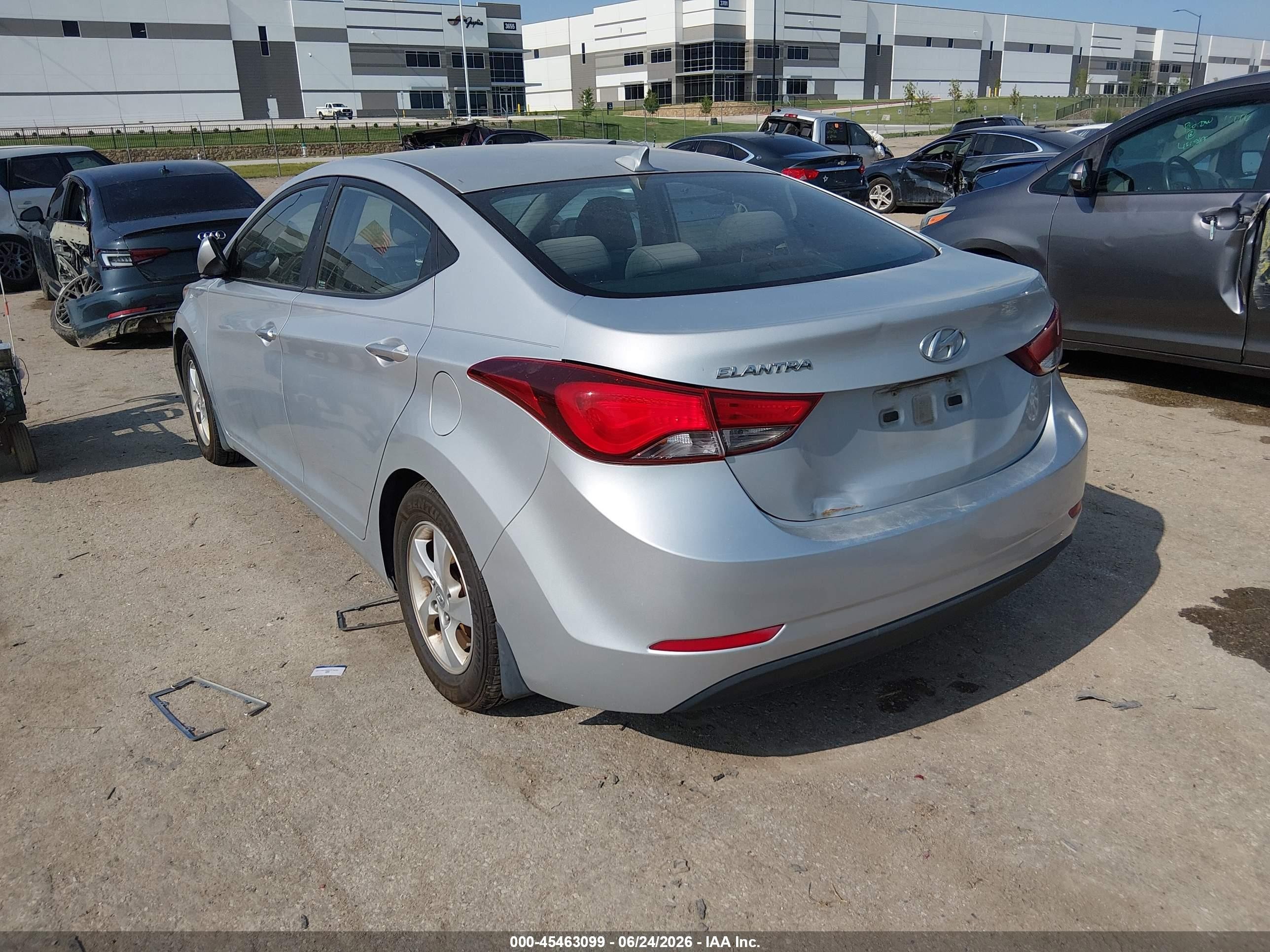 2015 Hyundai Elantra Se Silver vin: KMHDH4AE1FU229523