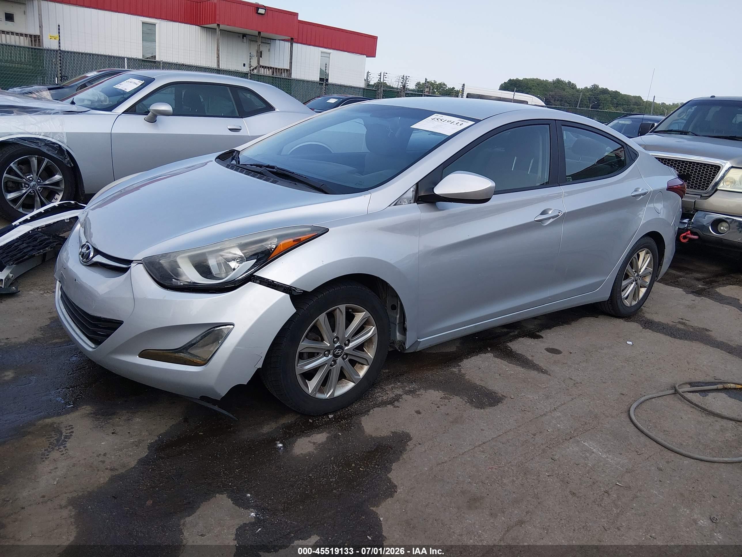 2015 Hyundai Elantra Se Silver vin: KMHDH4AE1FU235807