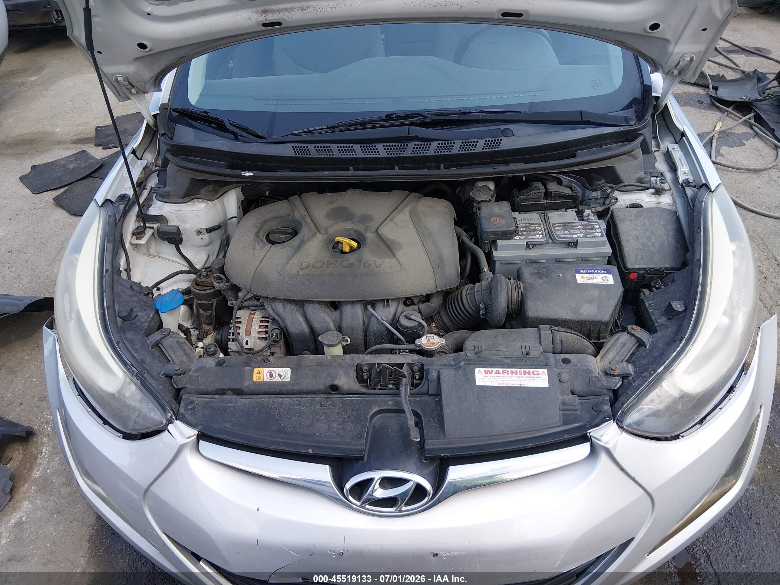 2015 Hyundai Elantra Se Silver vin: KMHDH4AE1FU235807