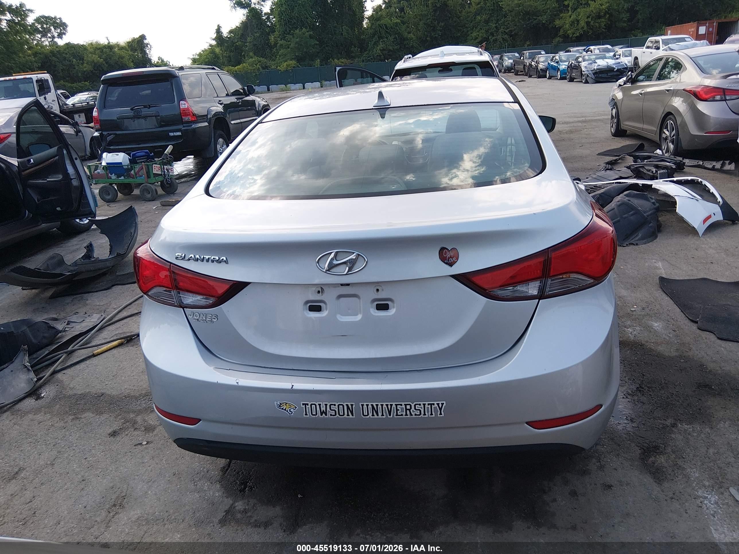 2015 Hyundai Elantra Se Silver vin: KMHDH4AE1FU235807