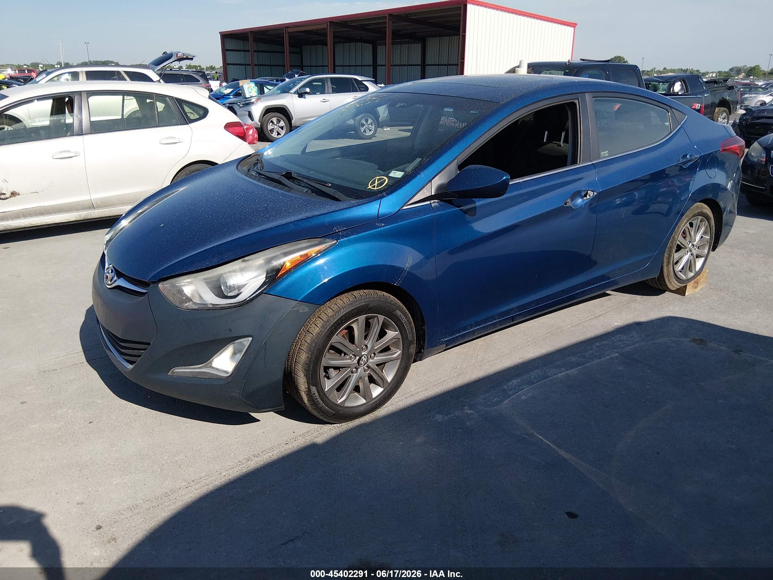 2015 Hyundai Elantra Se Blue vin: KMHDH4AE1FU250534