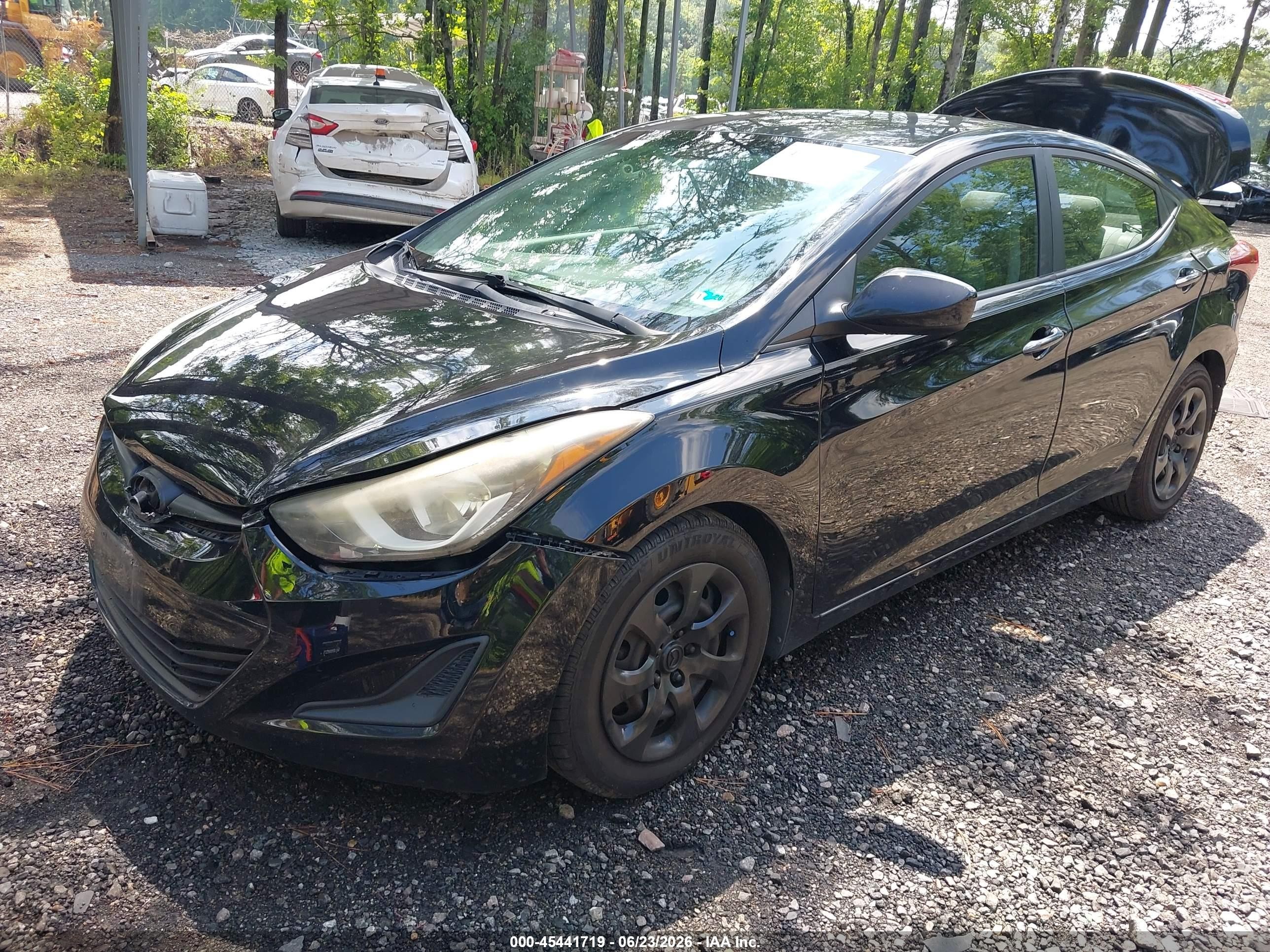 2015 Hyundai Elantra Se Black vin: KMHDH4AE1FU265518
