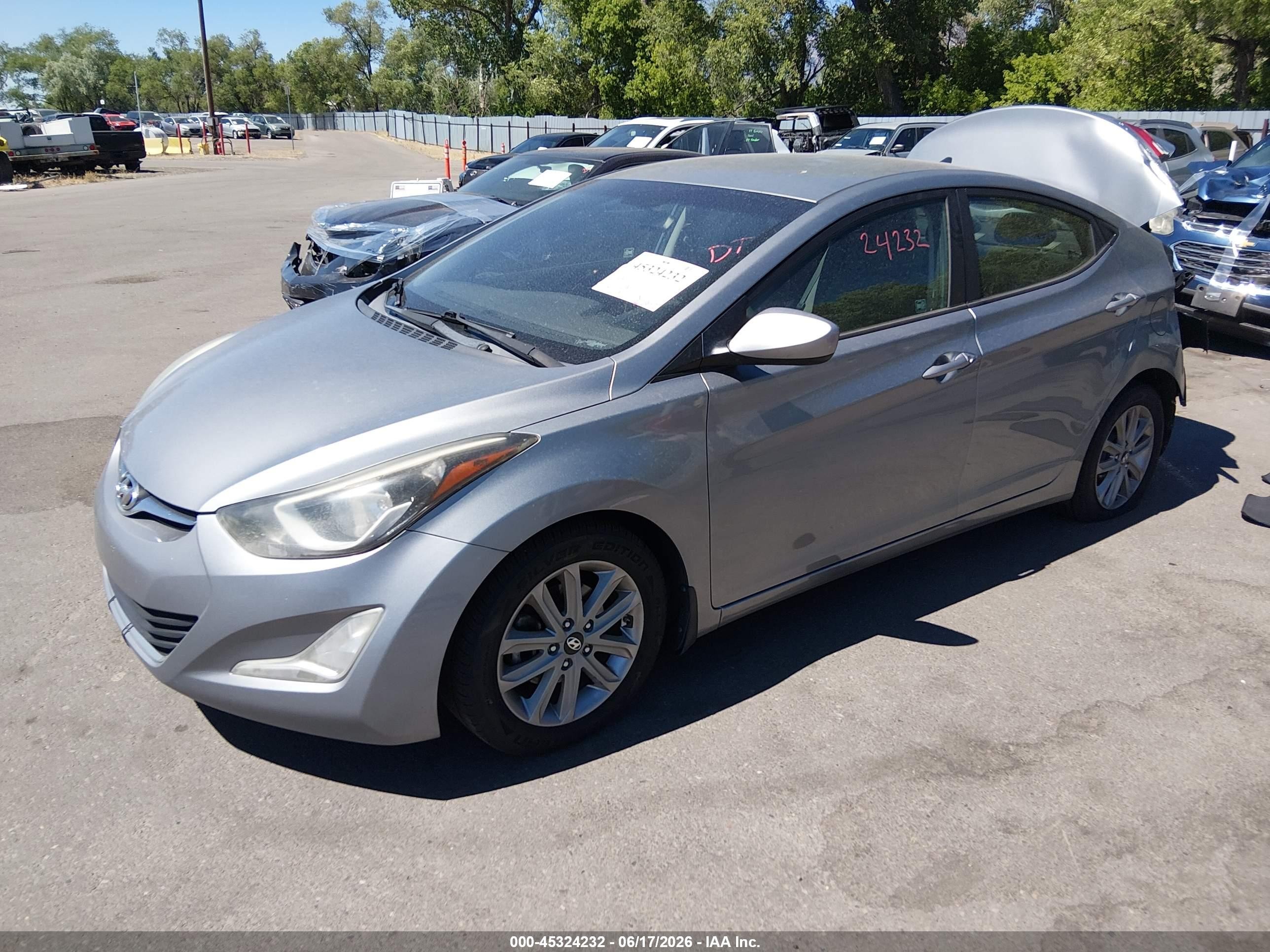 2015 Hyundai Elantra Se Silver vin: KMHDH4AE1FU301417