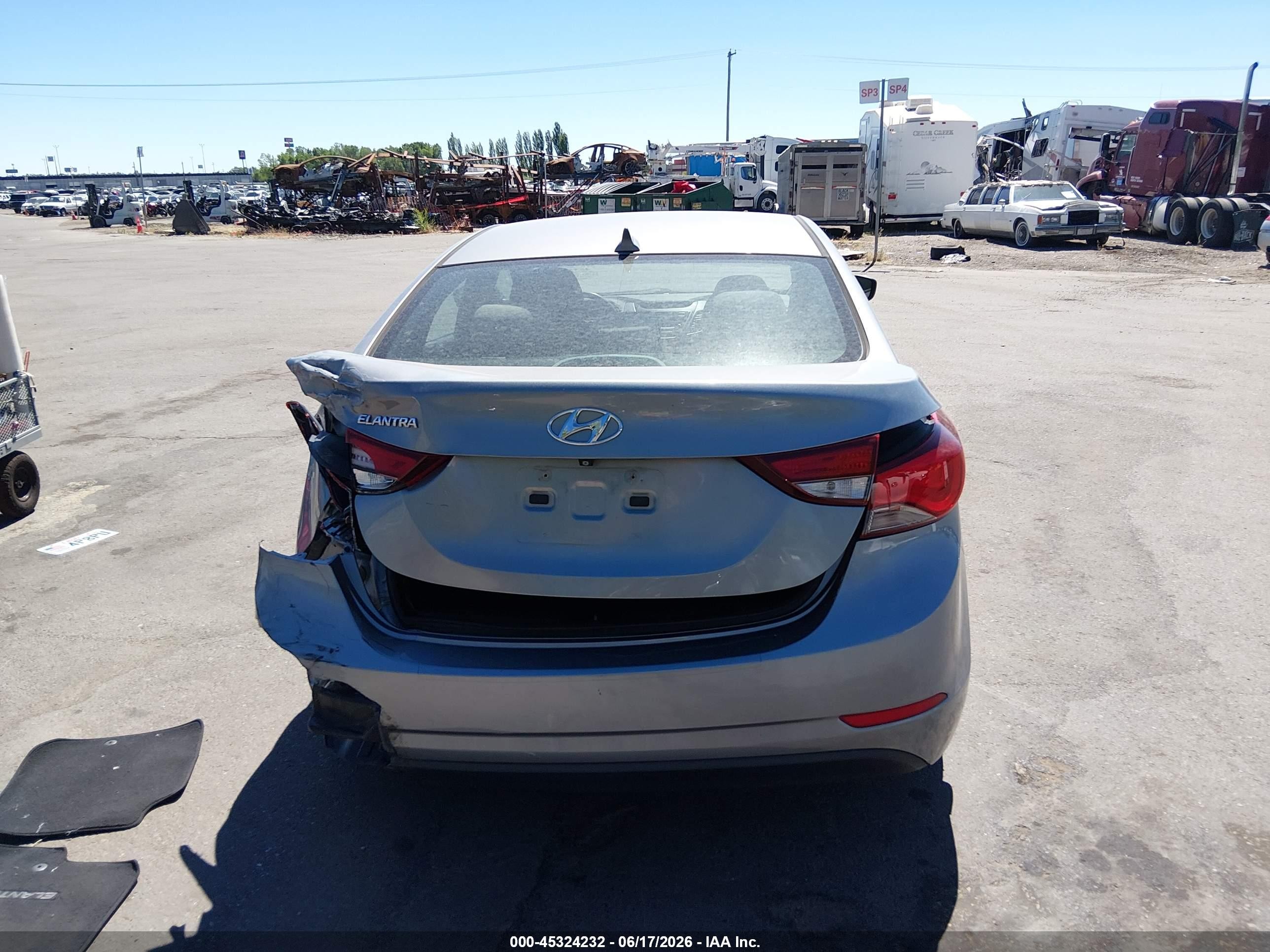 2015 Hyundai Elantra Se Silver vin: KMHDH4AE1FU301417