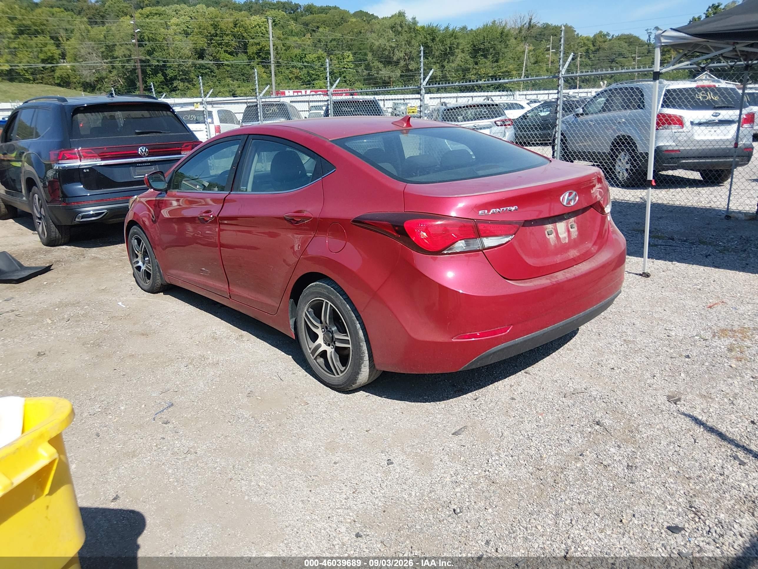 2015 Hyundai Elantra Se Красный vin: KMHDH4AE1FU354814