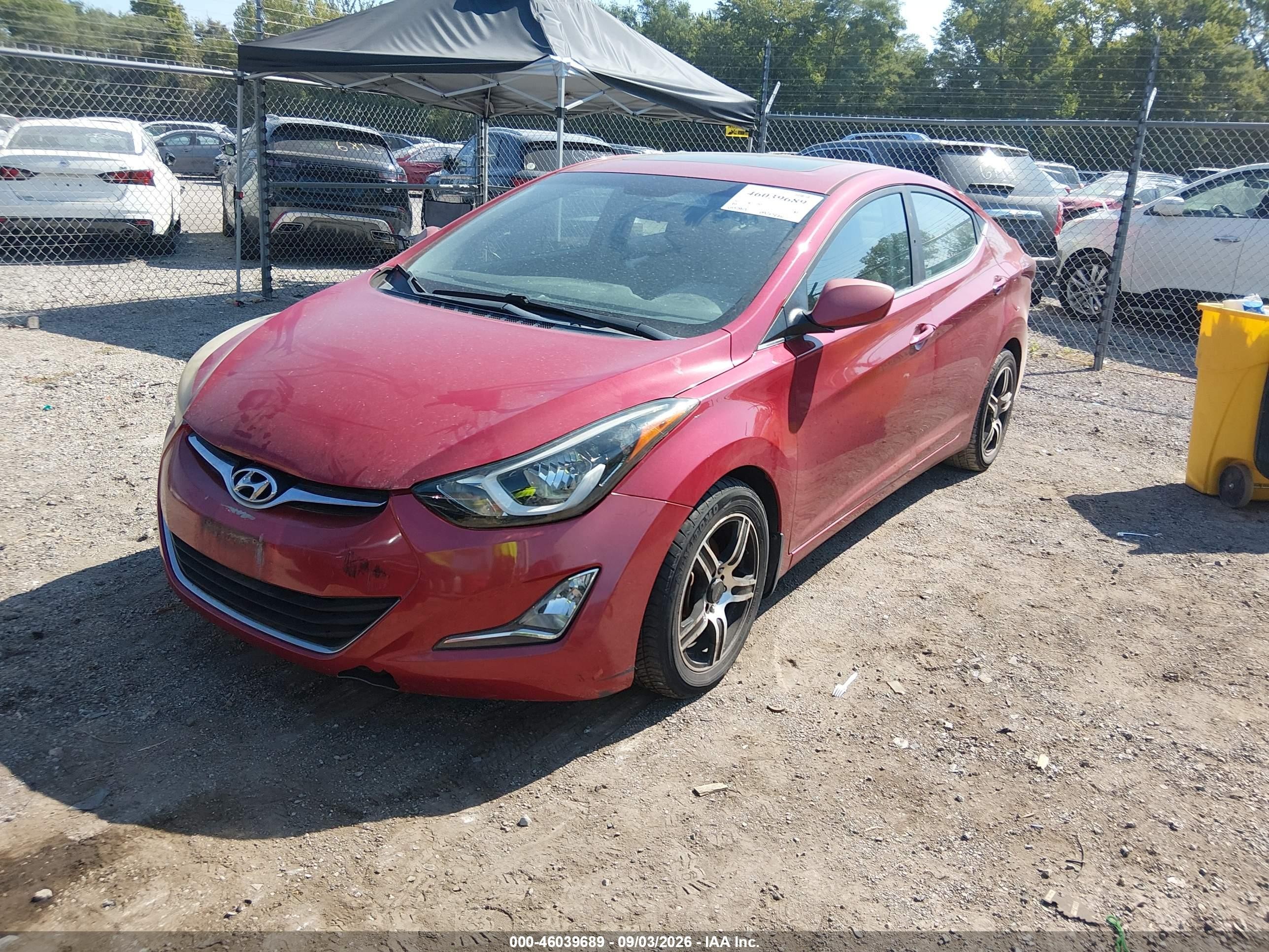 2015 Hyundai Elantra Se Красный vin: KMHDH4AE1FU354814