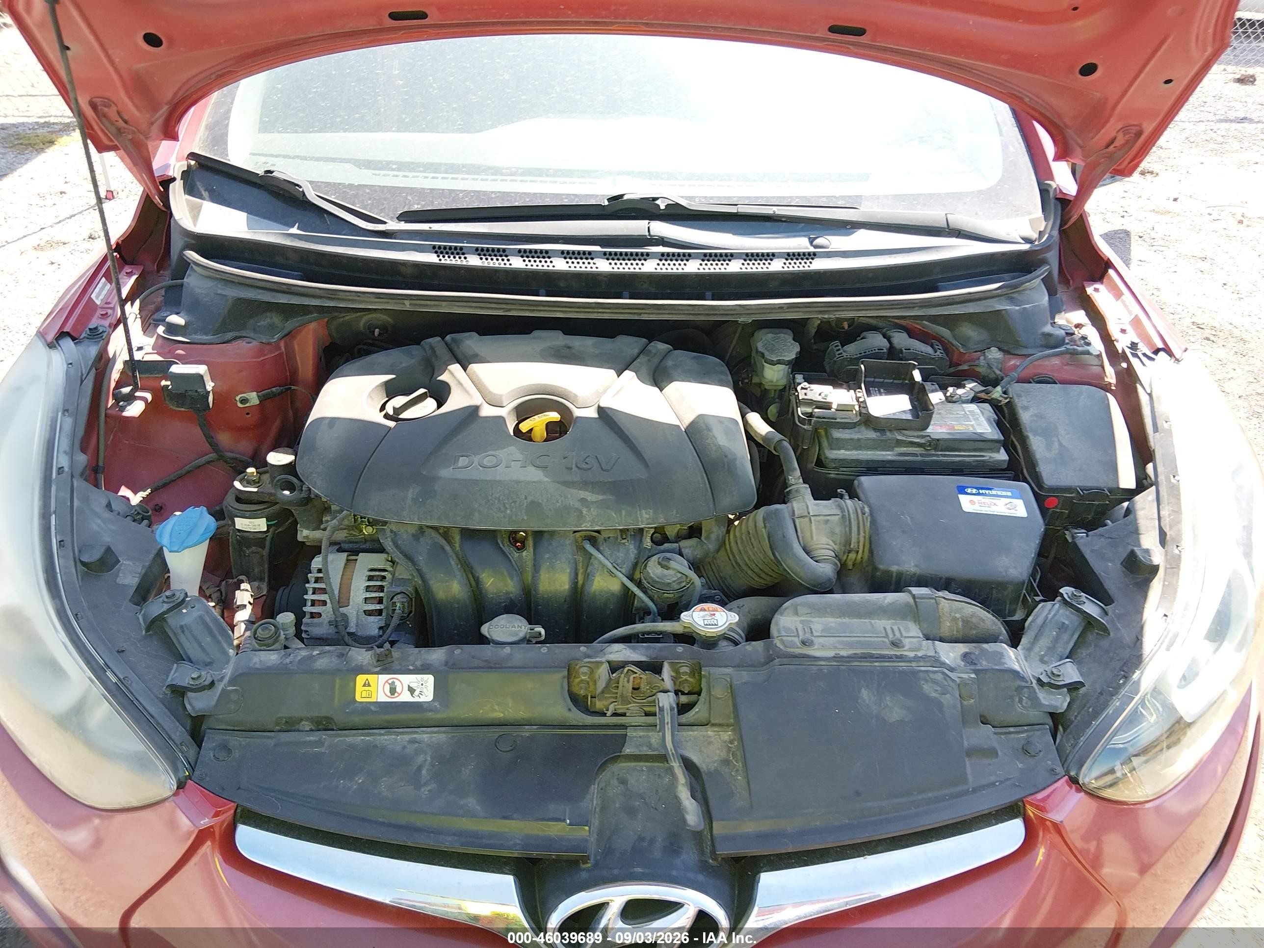 2015 Hyundai Elantra Se Красный vin: KMHDH4AE1FU354814