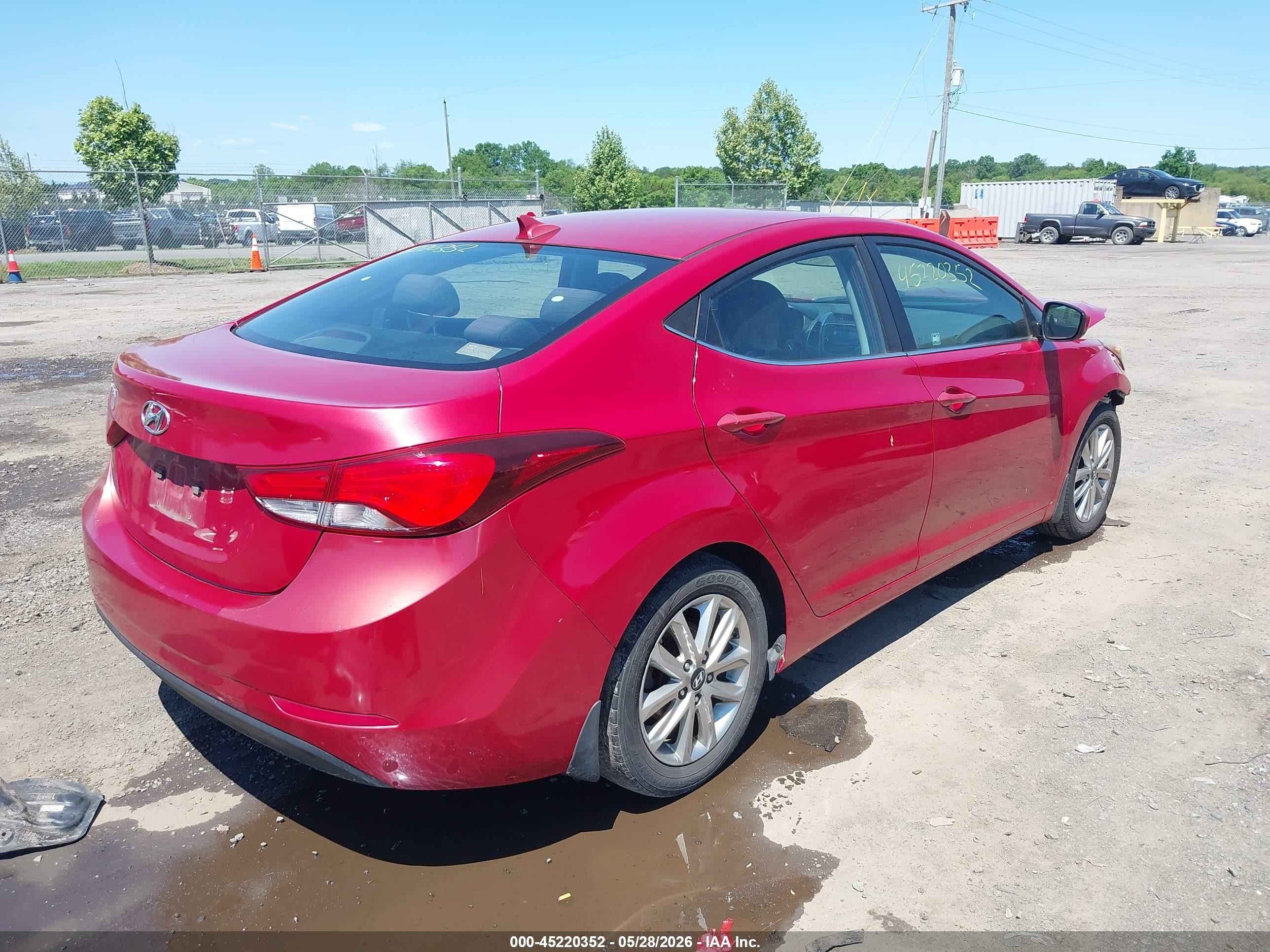 2015 Hyundai Elantra Se Red vin: KMHDH4AE1FU355042