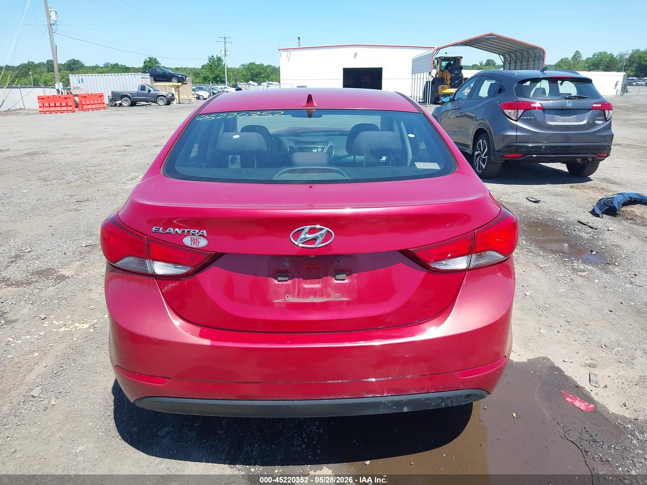 2015 Hyundai Elantra Se Red vin: KMHDH4AE1FU355042