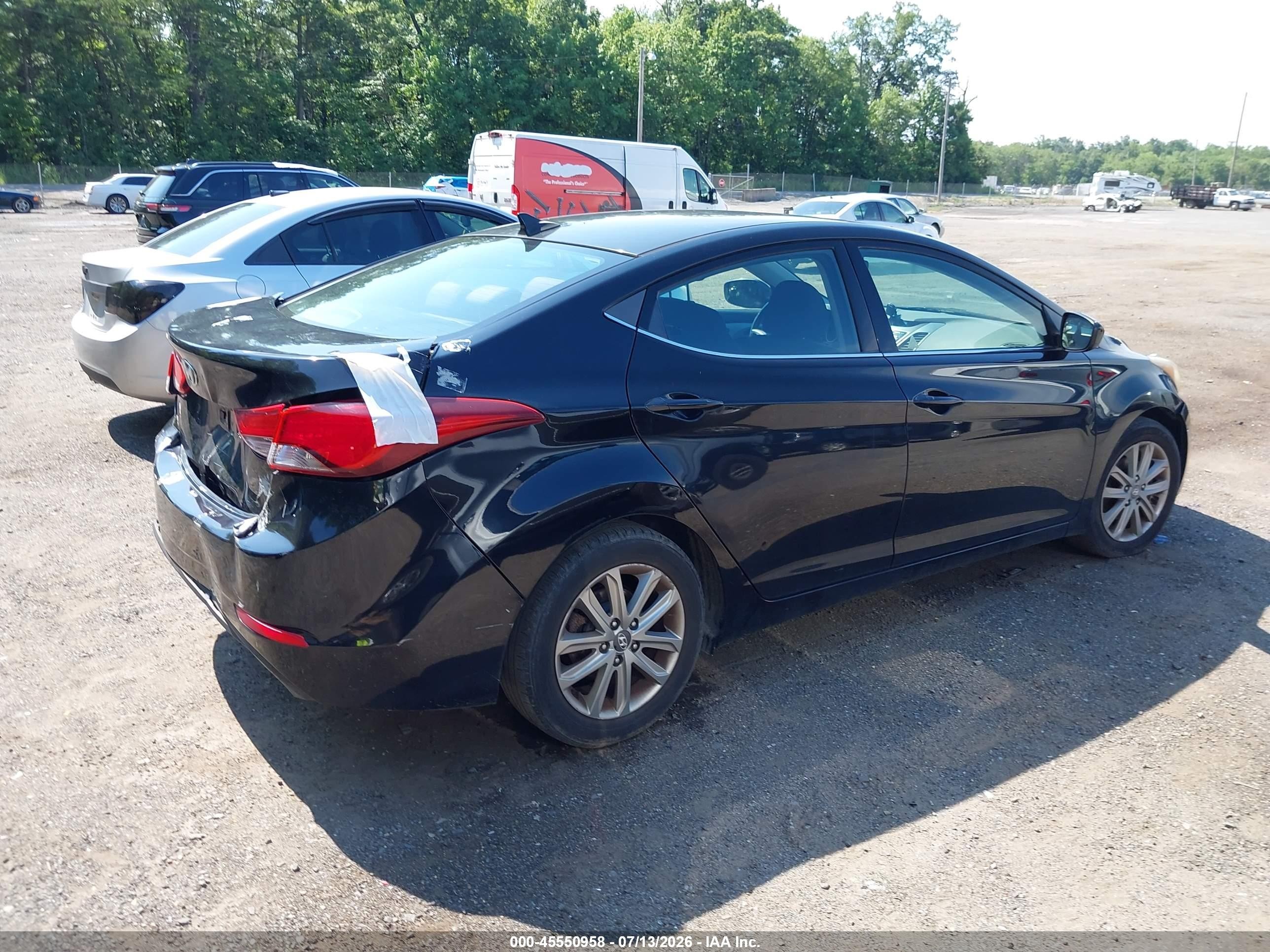 2015 Hyundai Elantra Se Черный vin: KMHDH4AE1FU357258