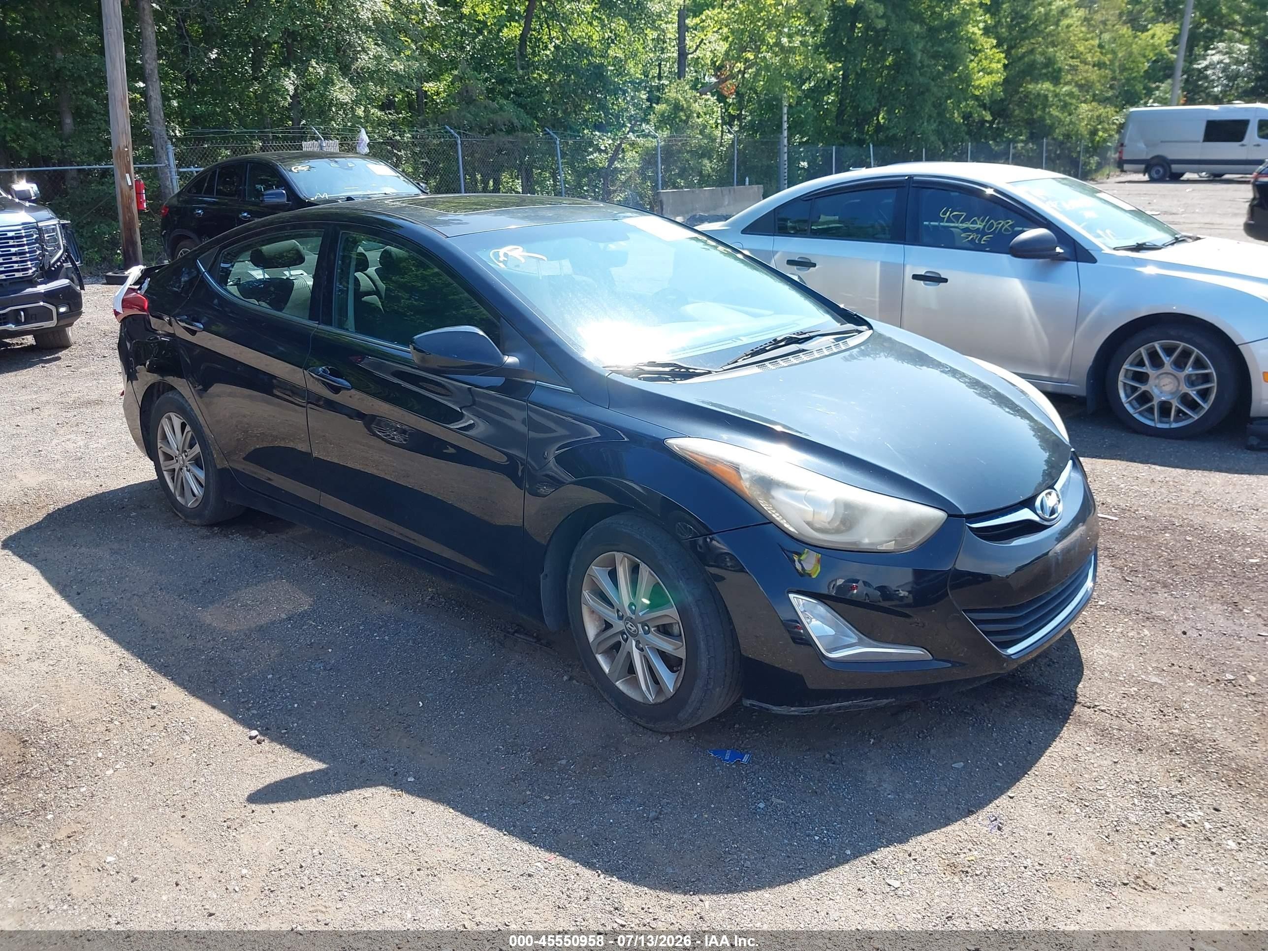 2015 Hyundai Elantra Se Черный vin: KMHDH4AE1FU357258