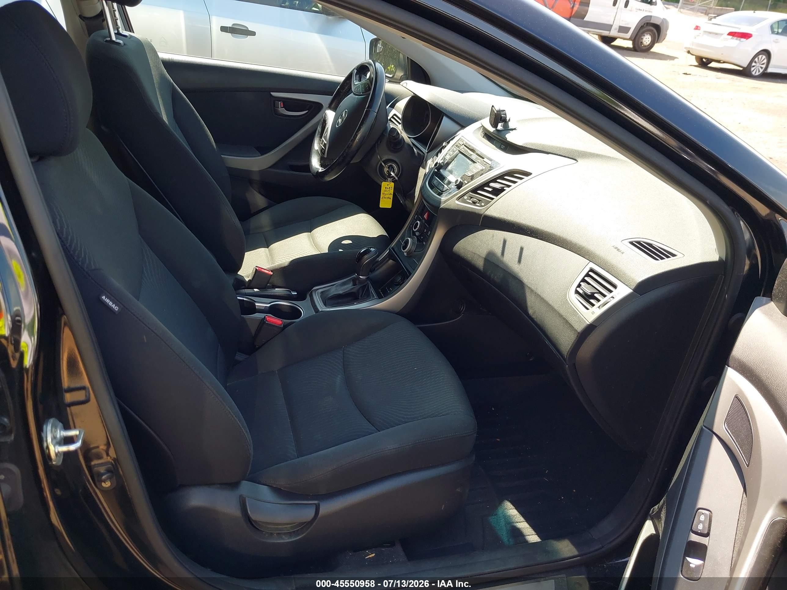 2015 Hyundai Elantra Se Черный vin: KMHDH4AE1FU357258