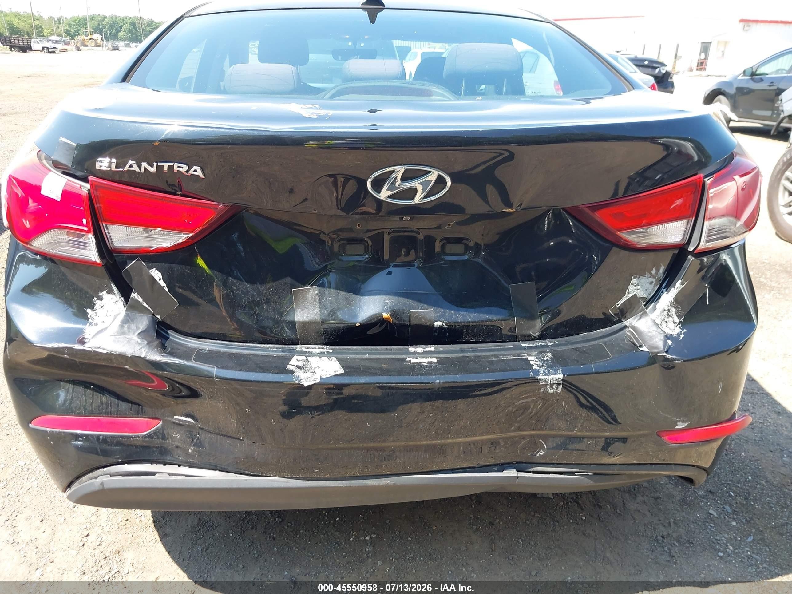 2015 Hyundai Elantra Se Черный vin: KMHDH4AE1FU357258