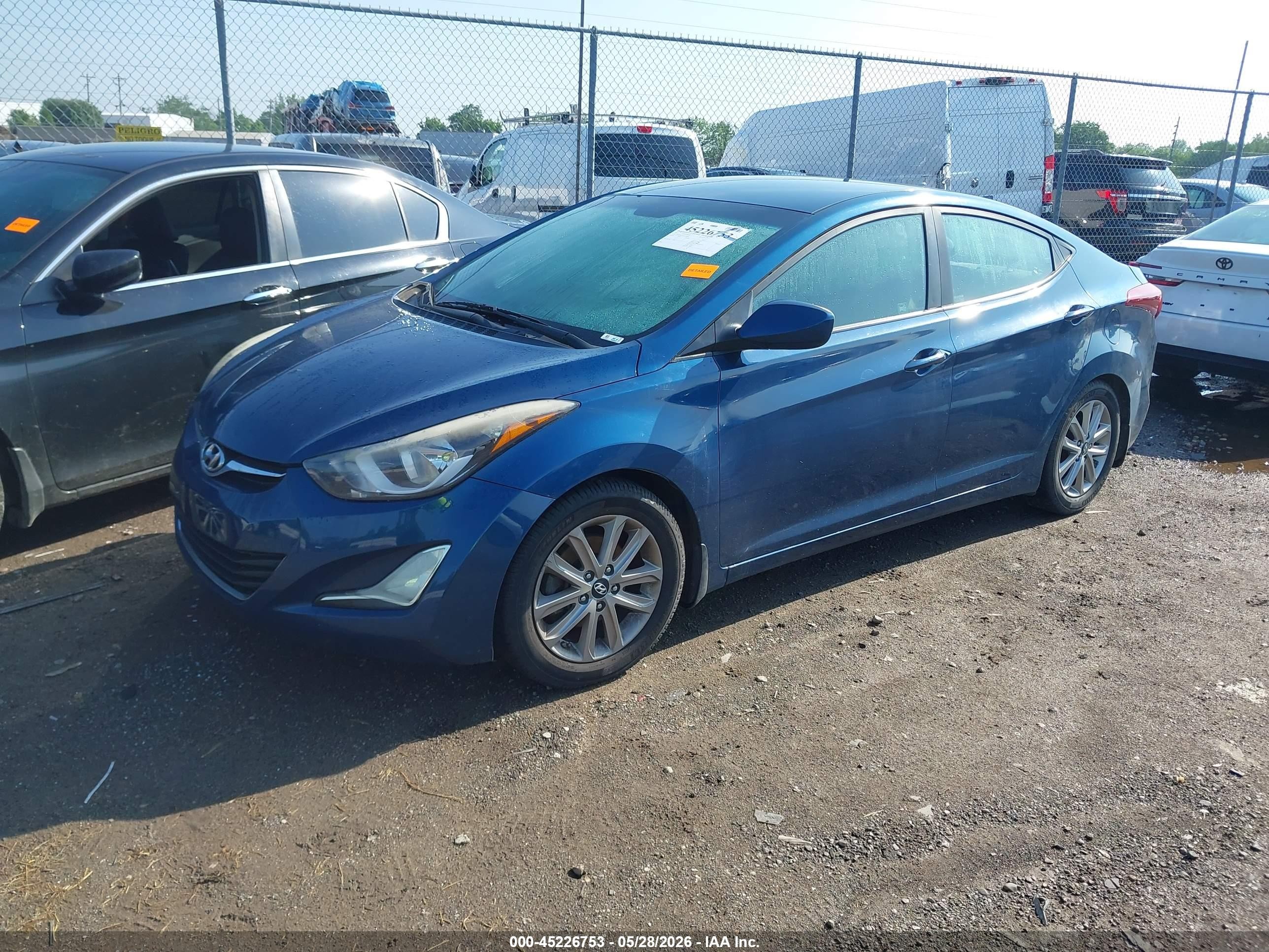 2015 Hyundai Elantra Se Blue vin: KMHDH4AE1FU360466