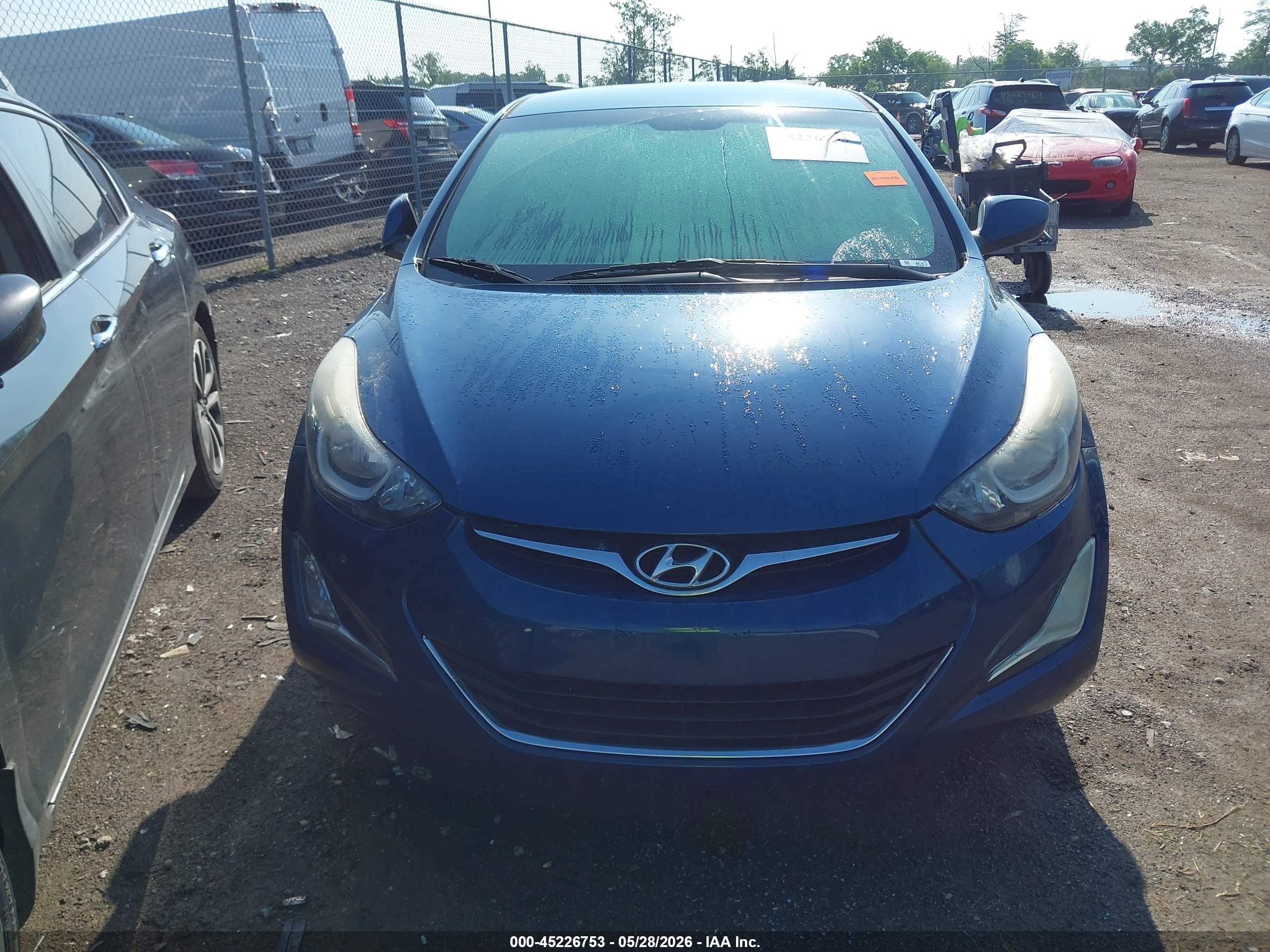 2015 Hyundai Elantra Se Blue vin: KMHDH4AE1FU360466