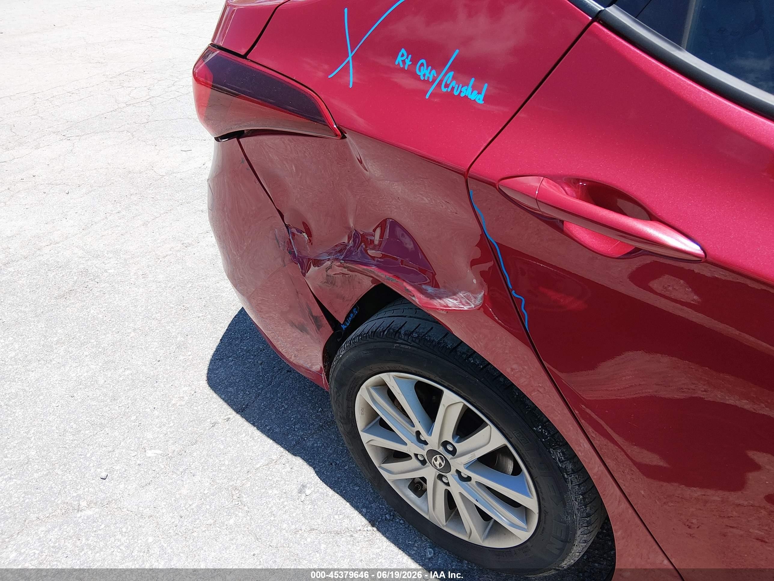 2015 Hyundai Elantra Se Red vin: KMHDH4AE1FU381592