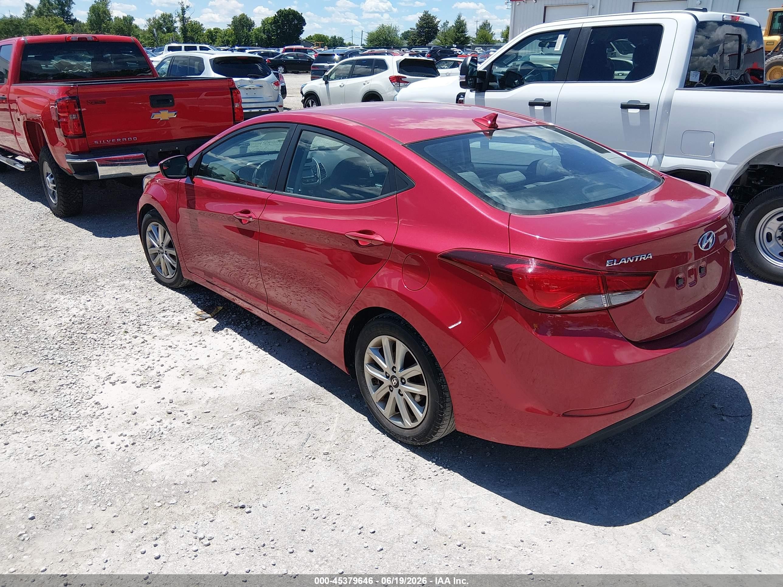 2015 Hyundai Elantra Se Red vin: KMHDH4AE1FU381592